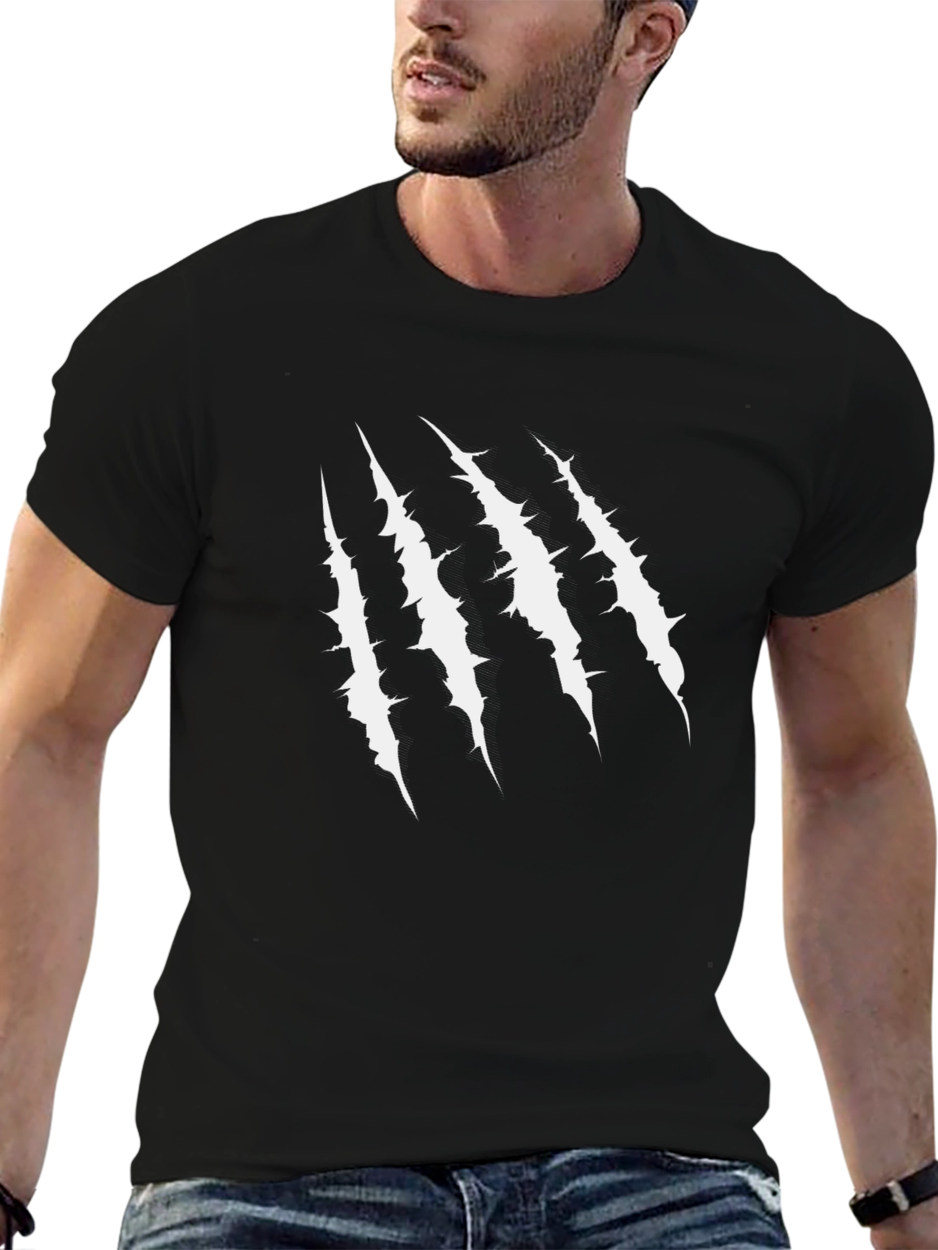 Claw Mark Graphic T-Shirt - Bold Design