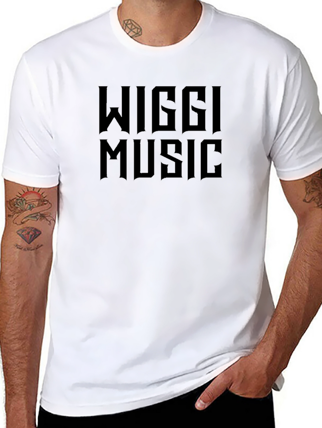 Wiggi Music Black Graphic Tee - Mens Fashion