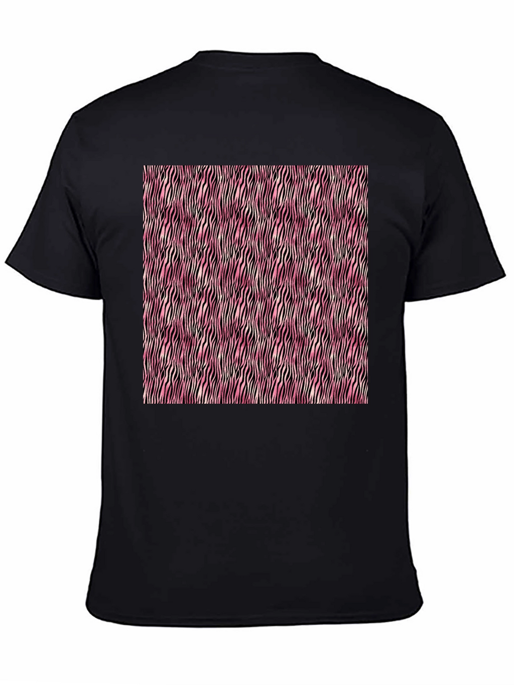 Pink Zebra Stripe Mens Tee