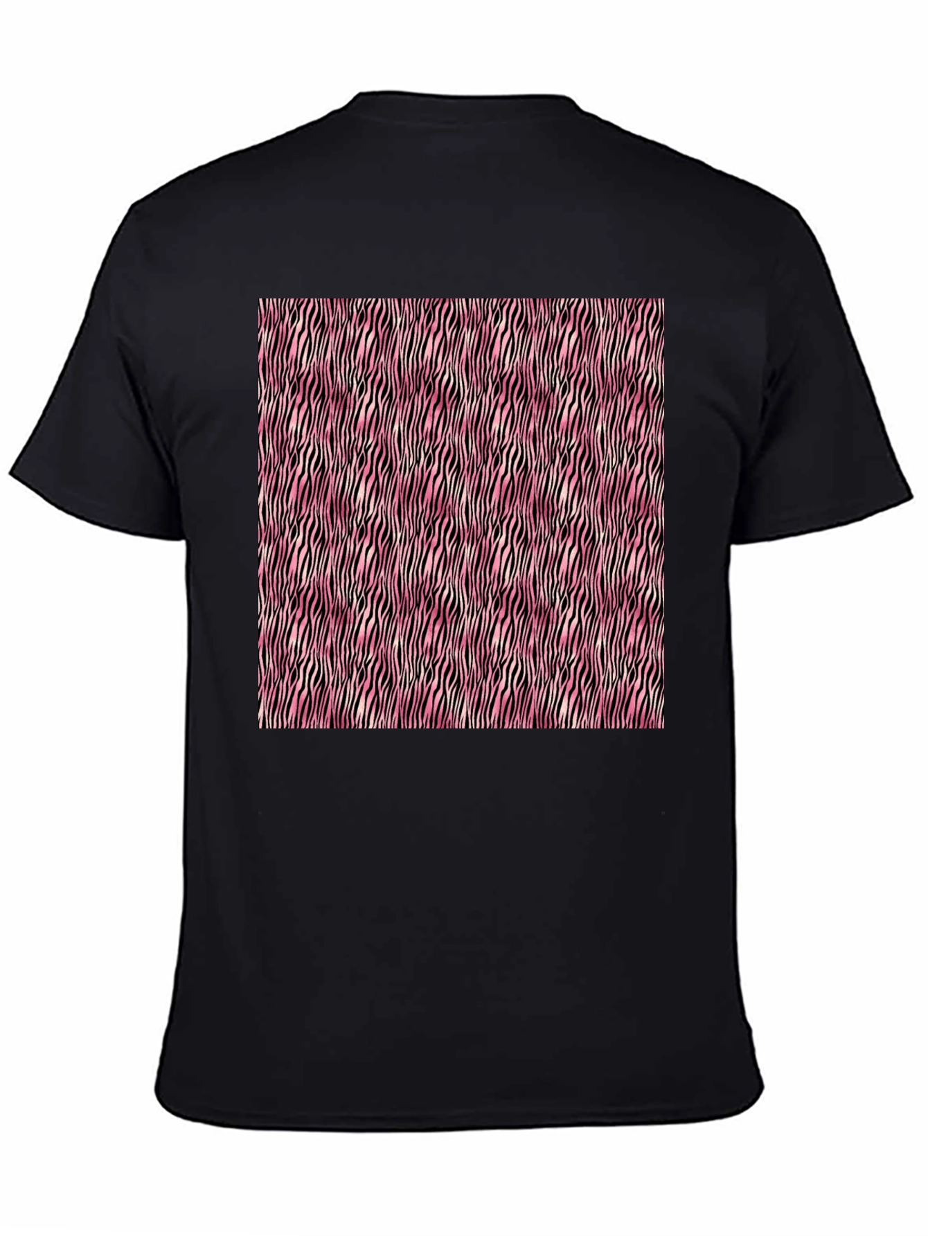 Pink Zebra Stripe Mens Tee