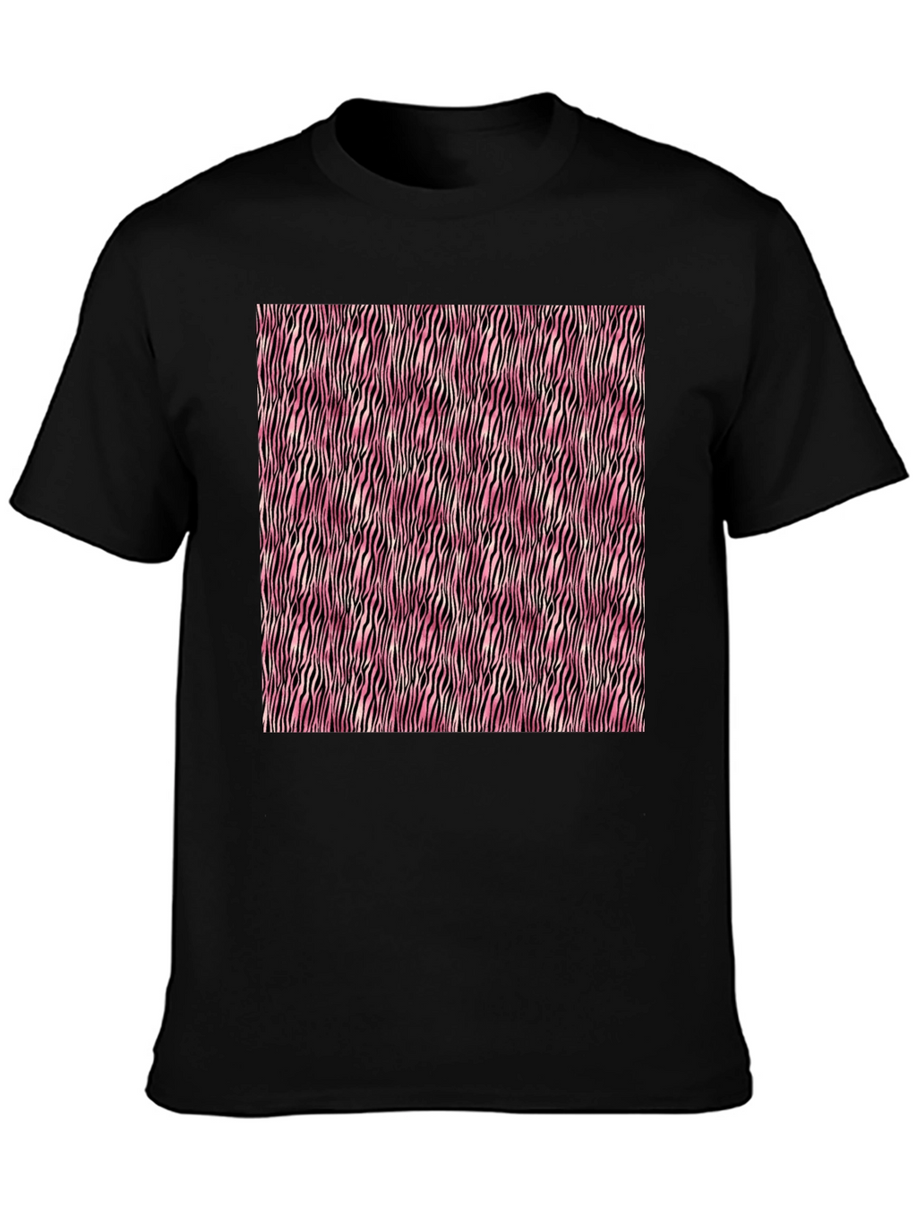 Pink Zebra Stripe Mens Tee