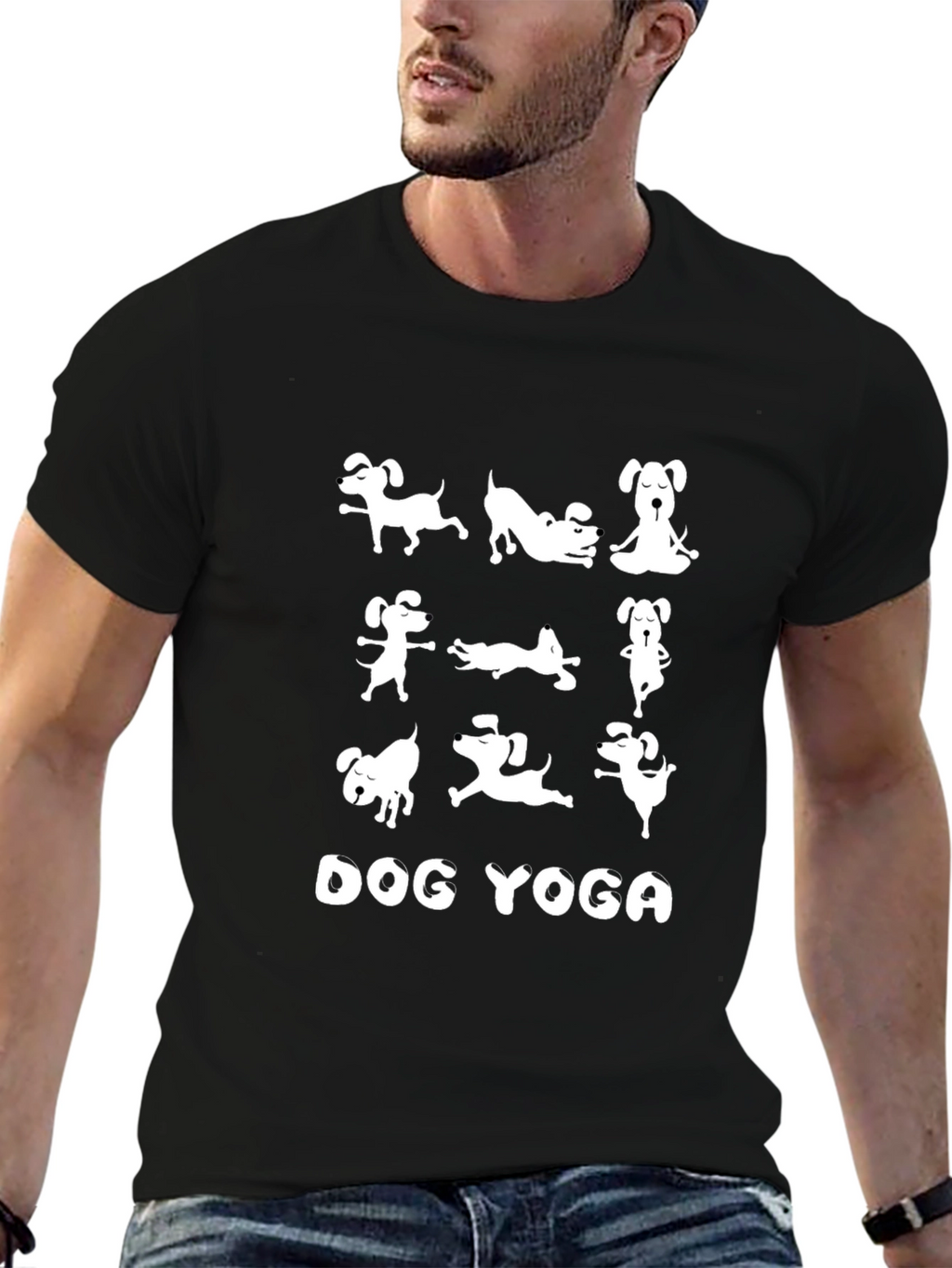 Dog Yoga Graphic Tee - Comfy Unisex T-Shirt