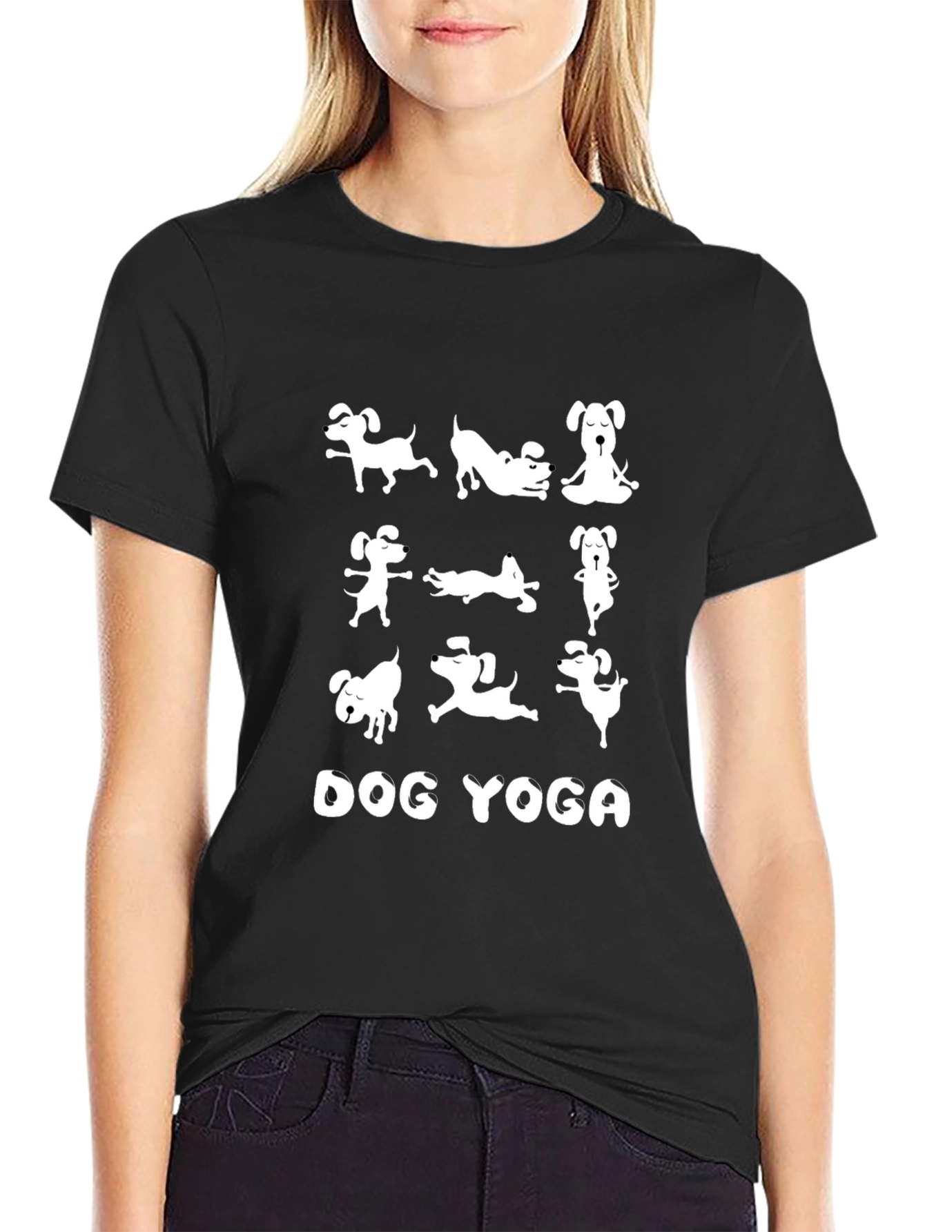 Dog Yoga Graphic Tee - Comfy Unisex T-Shirt