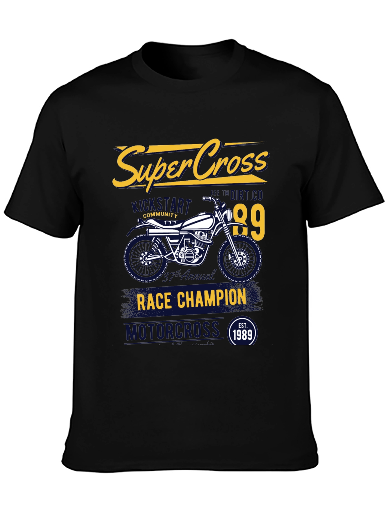 Supercross Race Champion Black T-Shirt