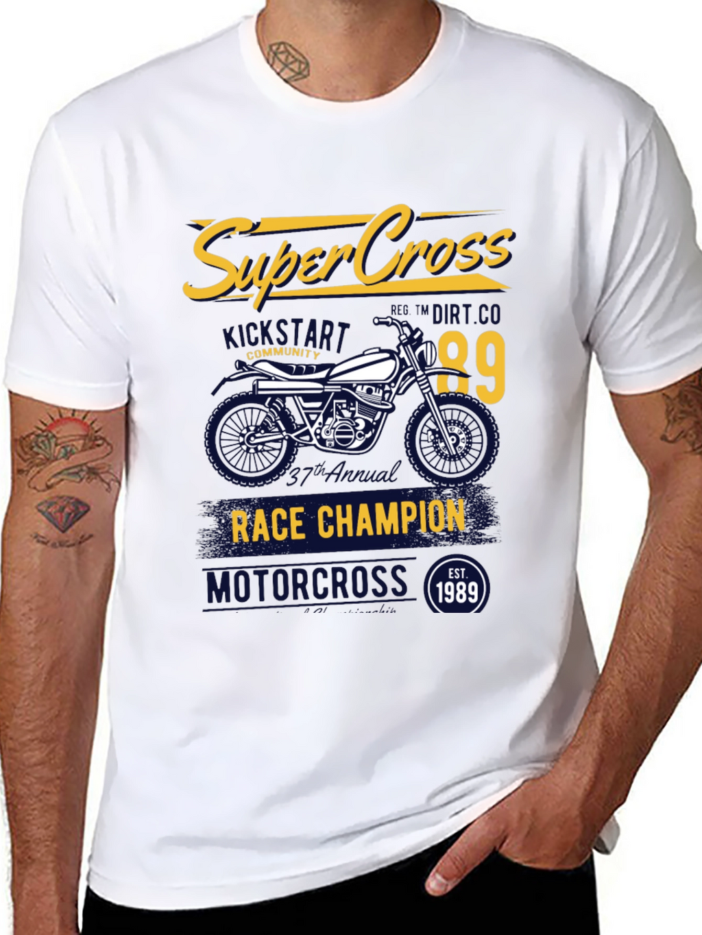 Supercross Race Champion Black T-Shirt