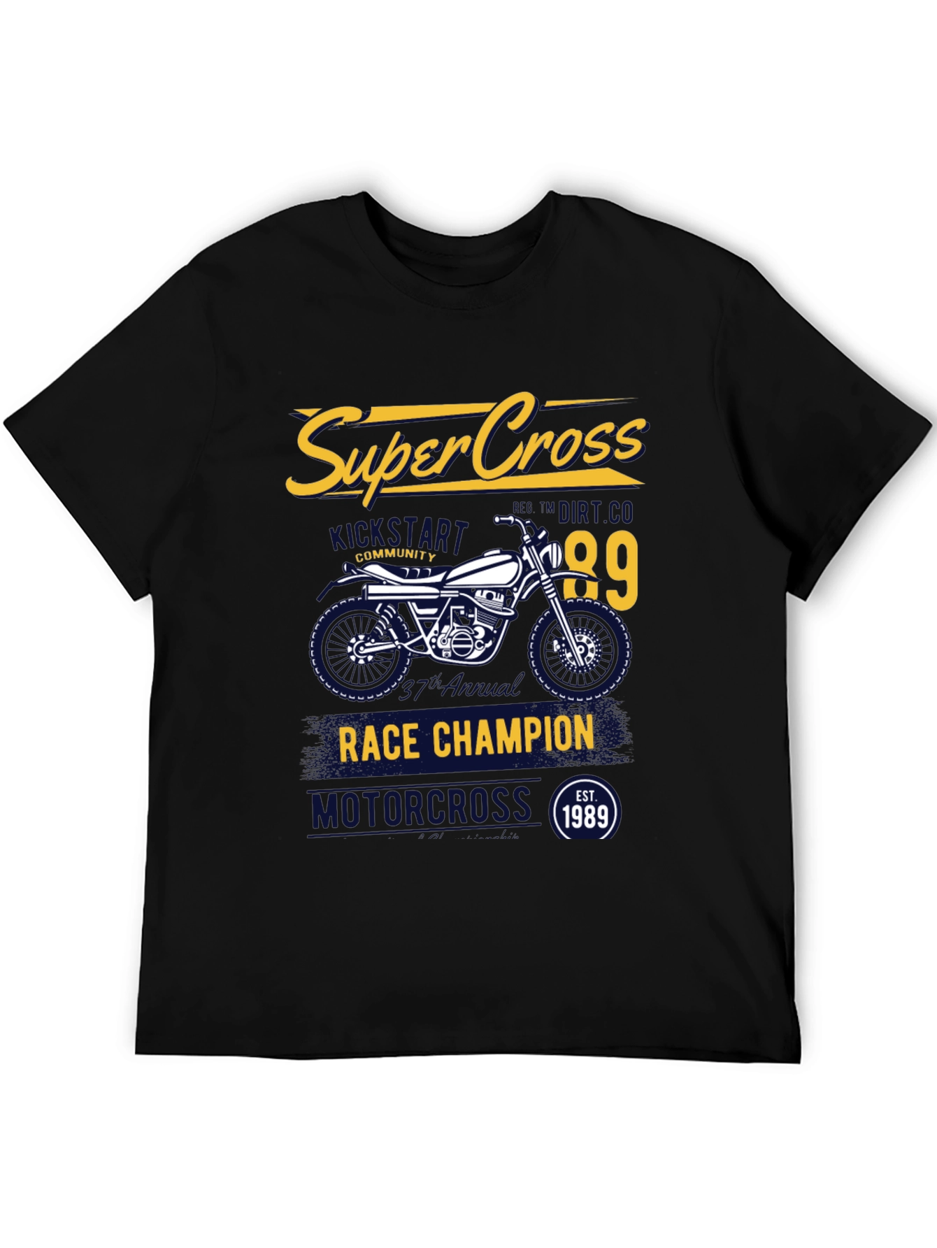Supercross Race Champion Black T-Shirt