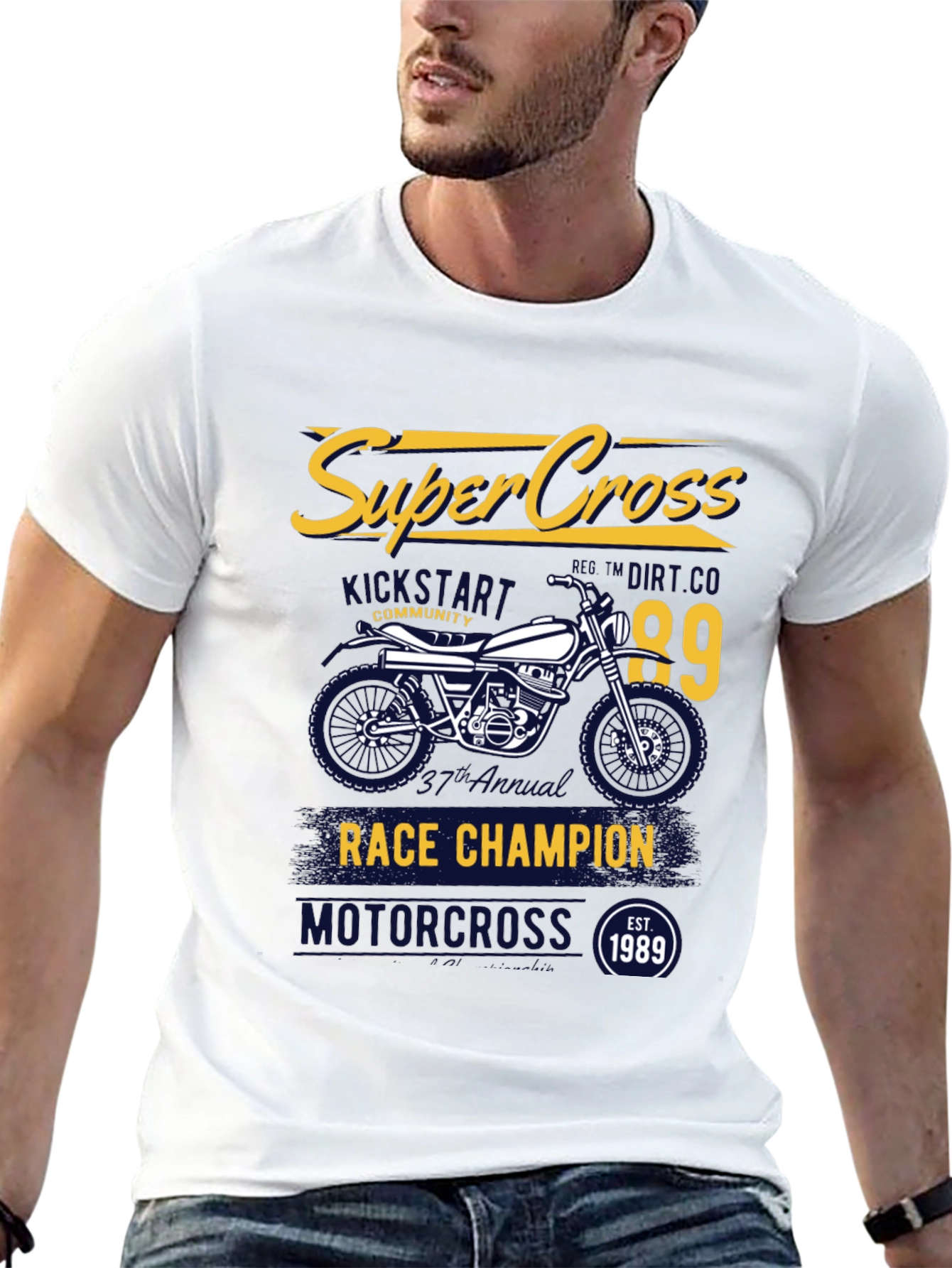 Supercross Race Champion Black T-Shirt
