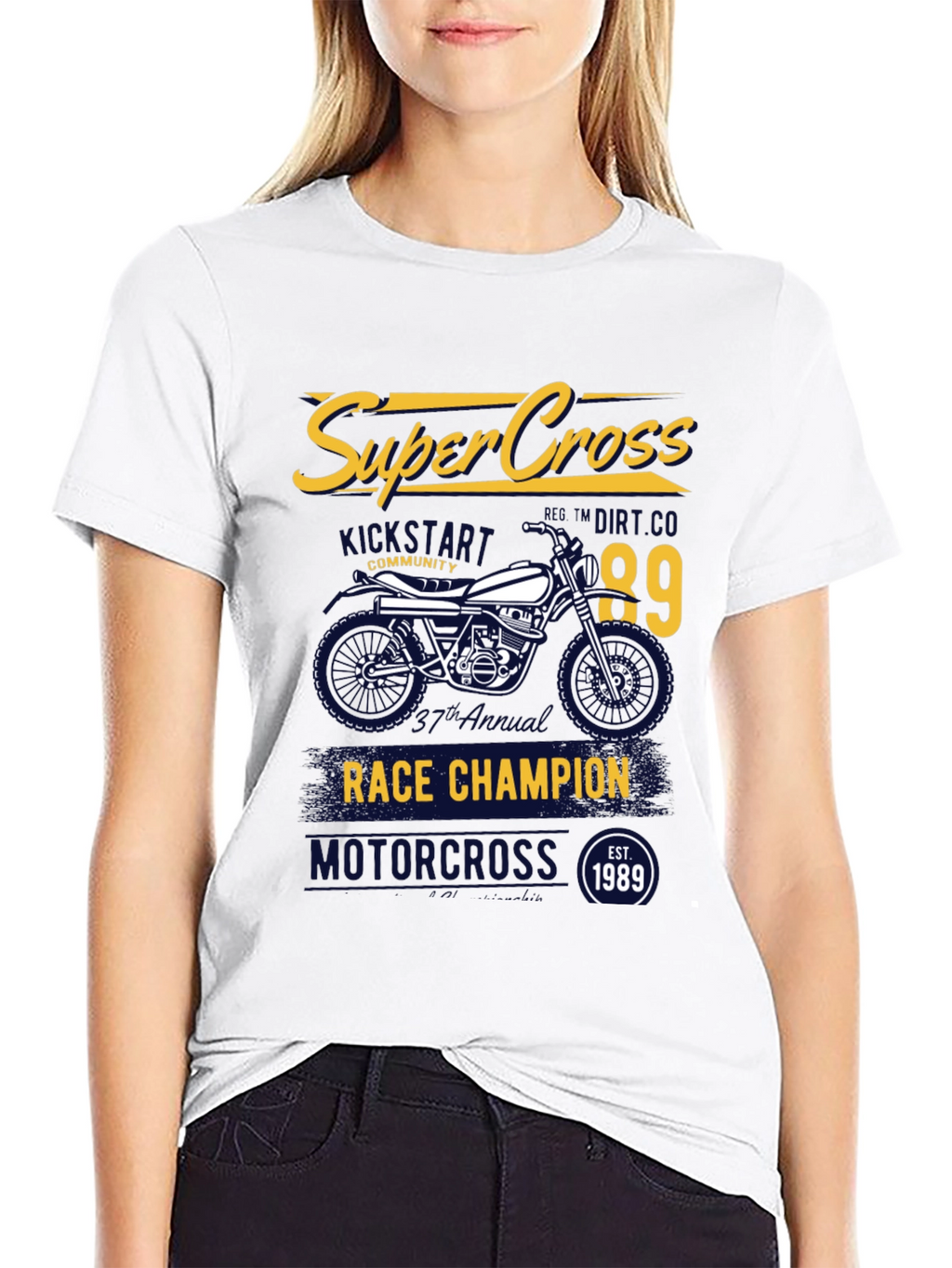 Supercross Race Champion Black T-Shirt
