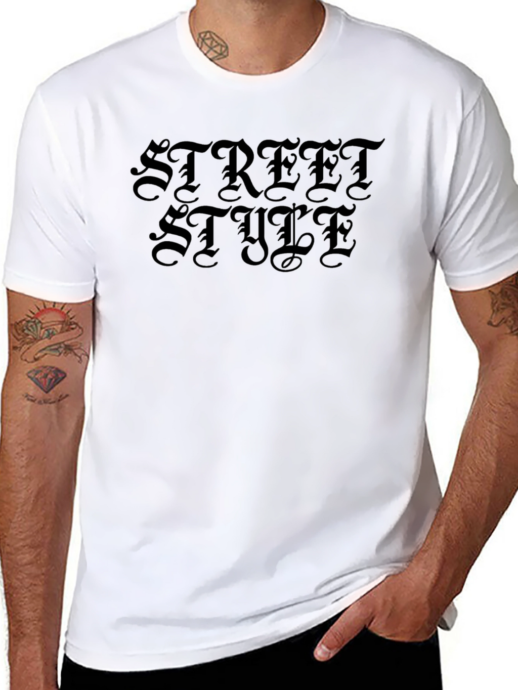 Street Style Black Graphic T-Shirt