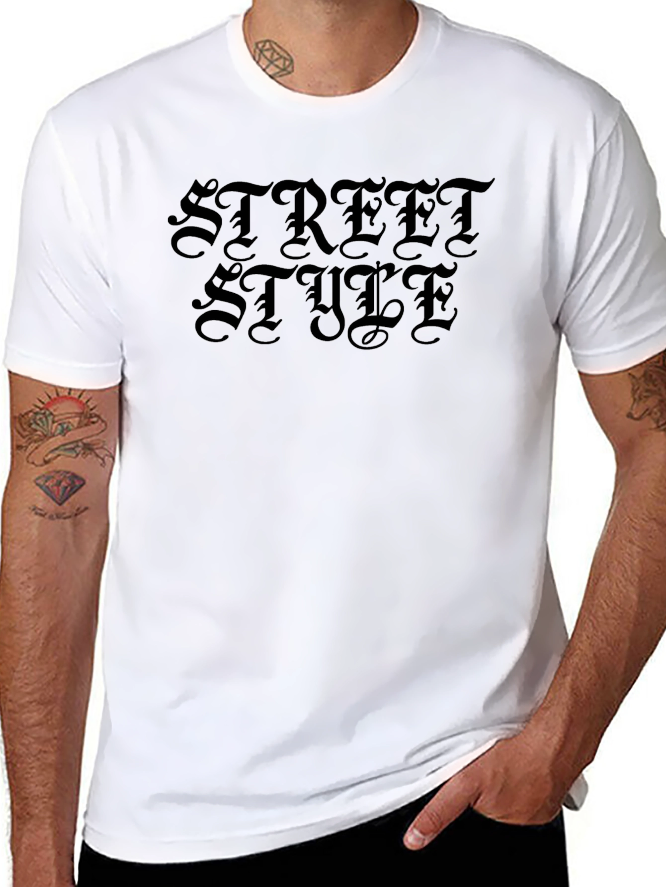 Street Style Black Graphic T-Shirt