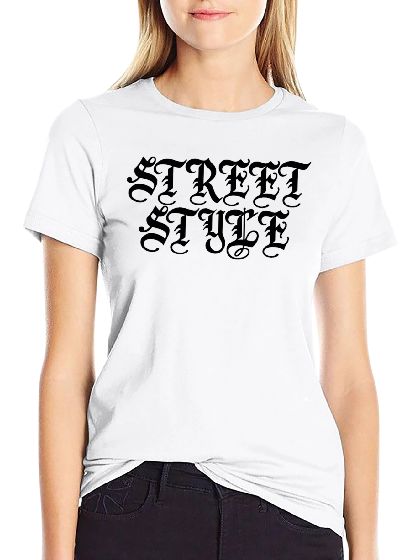 Street Style Black Graphic T-Shirt