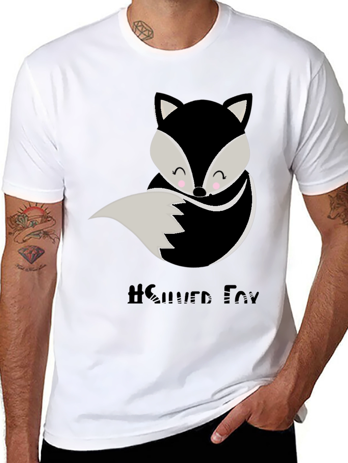 Cute Silver Fox Graphic Tee - Unisex
