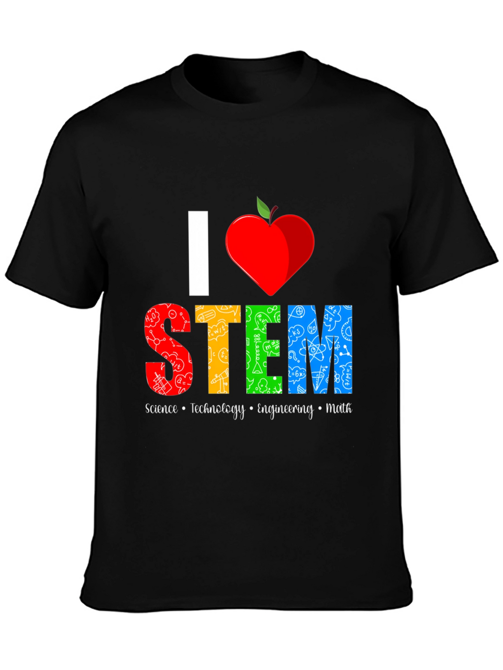 I Heart STEM Science Teacher Graphic T-Shirt