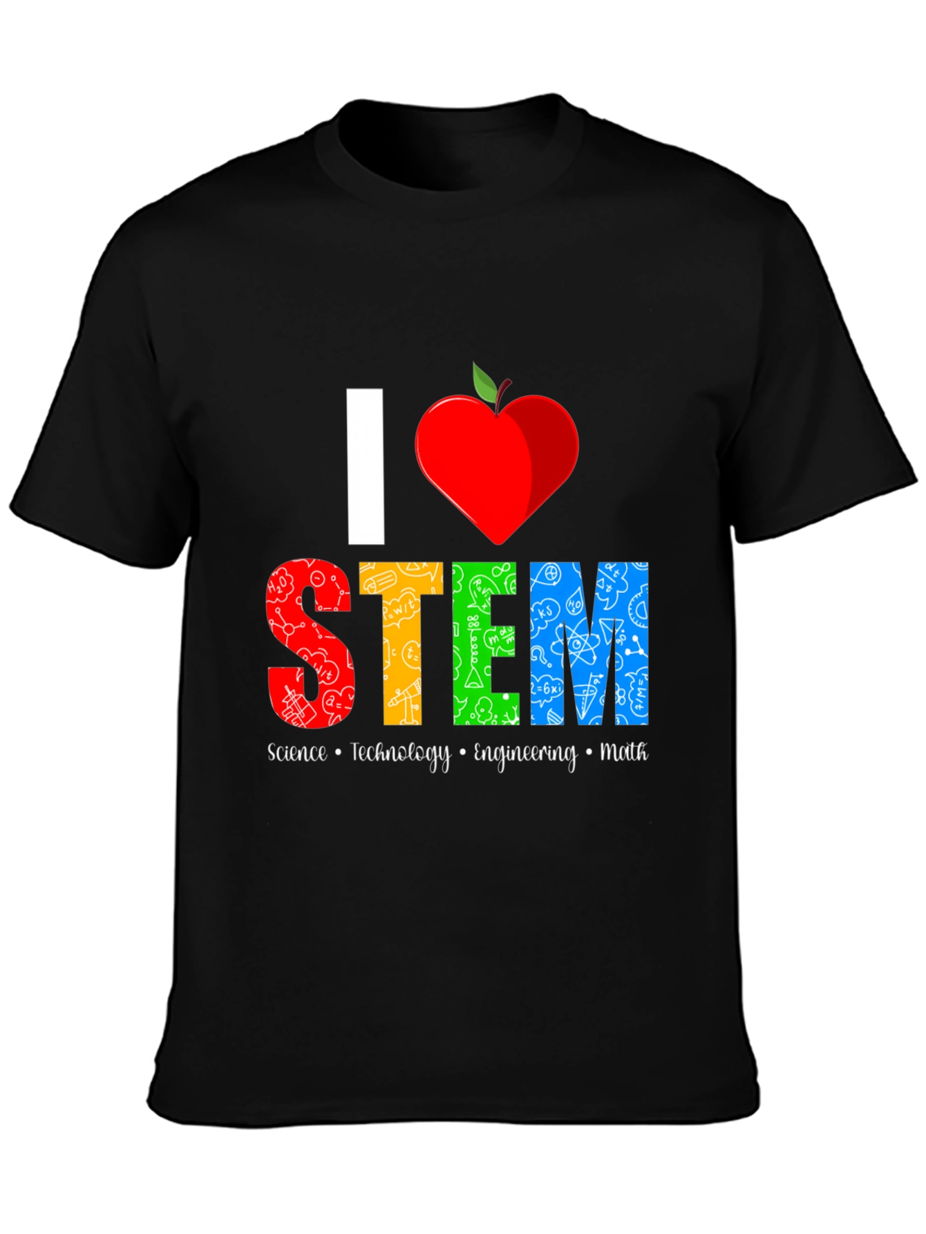 I Heart STEM Science Teacher Graphic T-Shirt