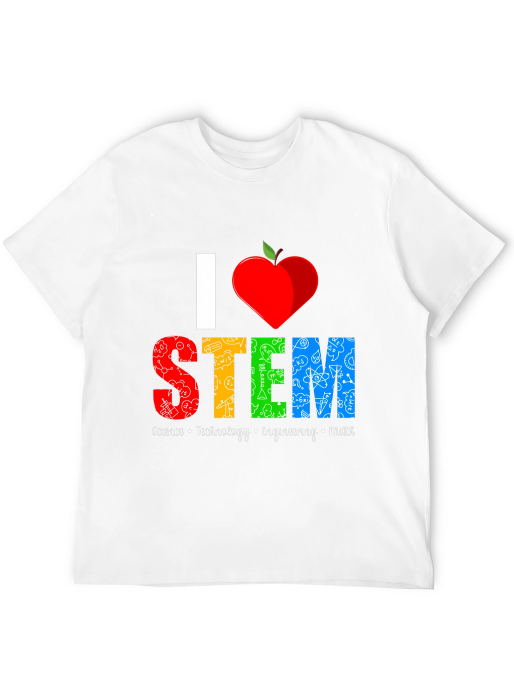 I Heart STEM Science Teacher Graphic T-Shirt