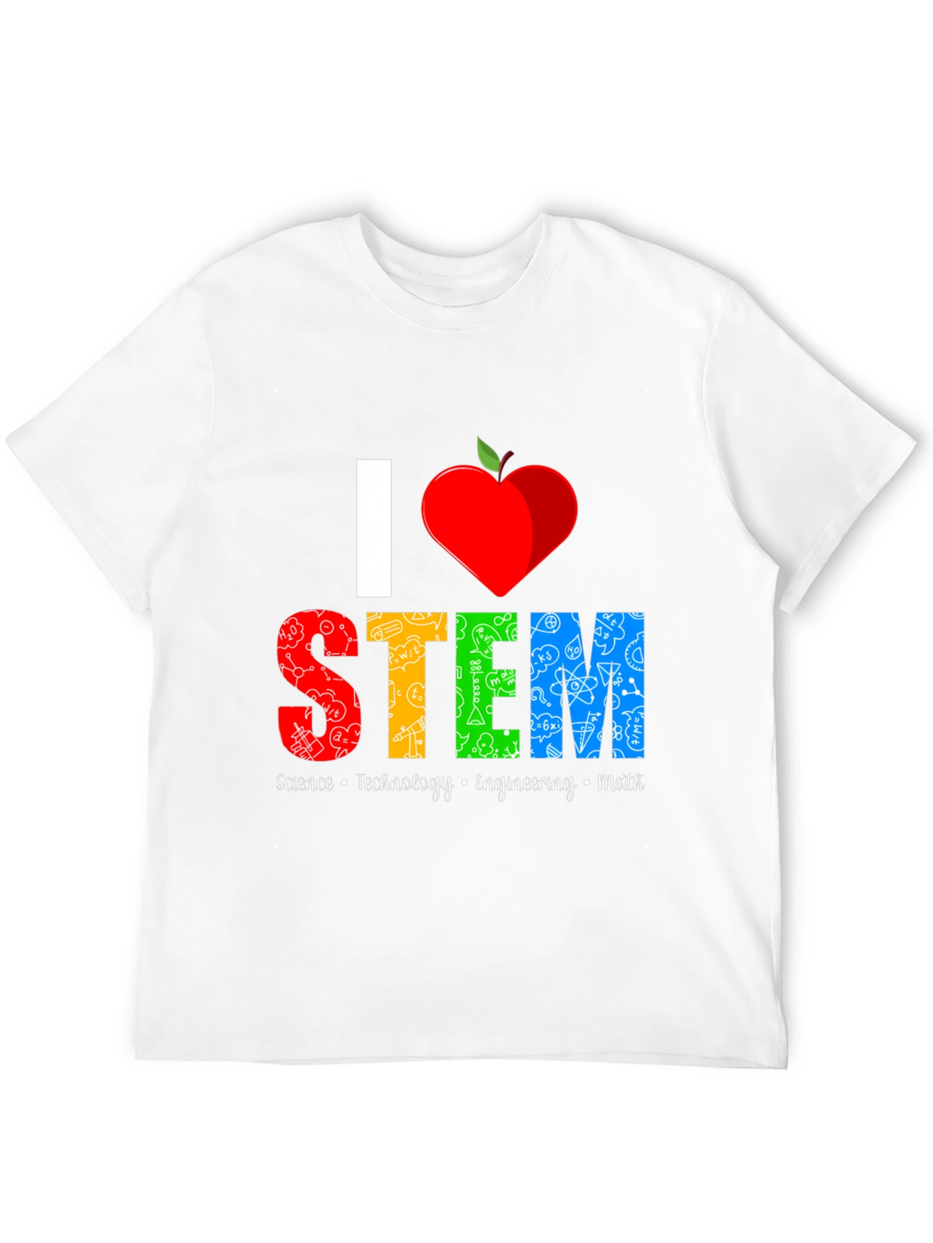 I Heart STEM Science Teacher Graphic T-Shirt