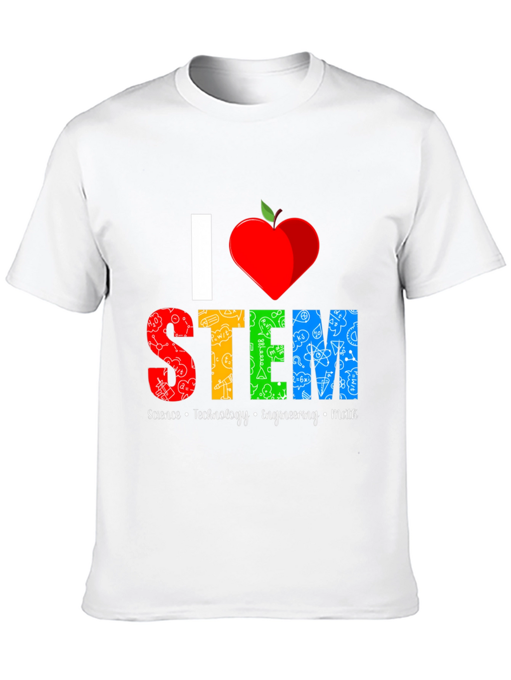 I Heart STEM Science Teacher Graphic T-Shirt