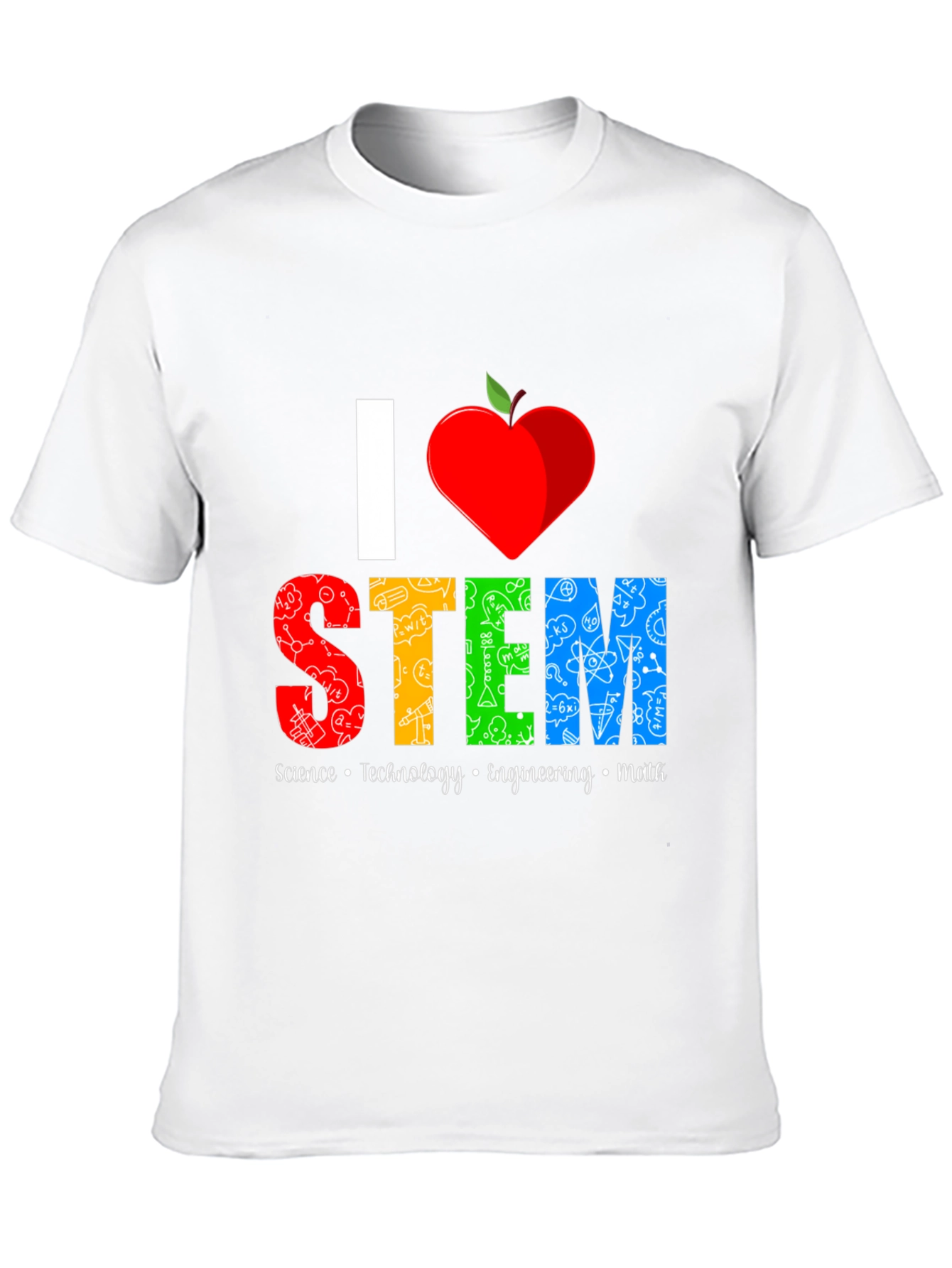 I Heart STEM Science Teacher Graphic T-Shirt