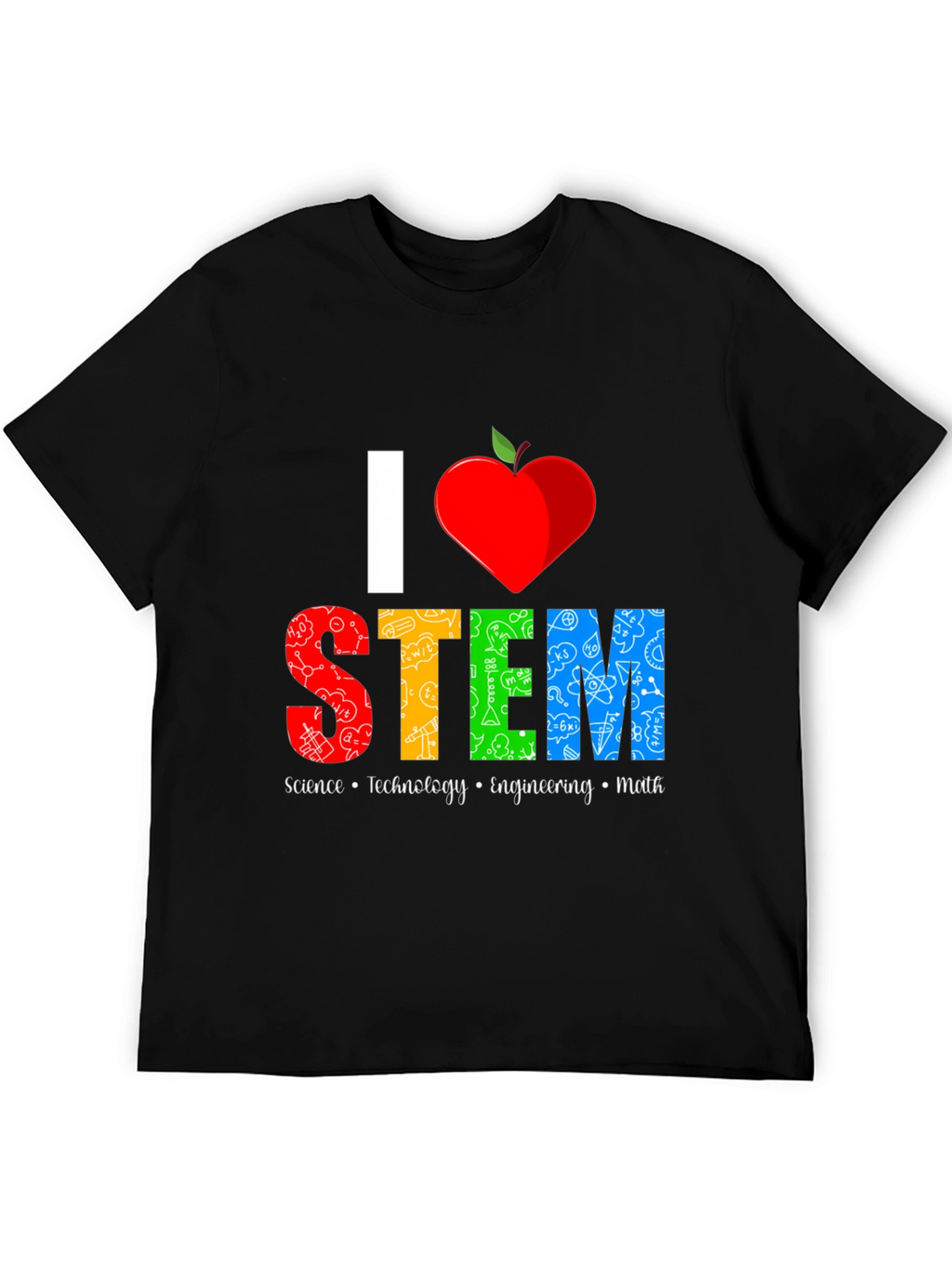 I Heart STEM Science Teacher Graphic T-Shirt