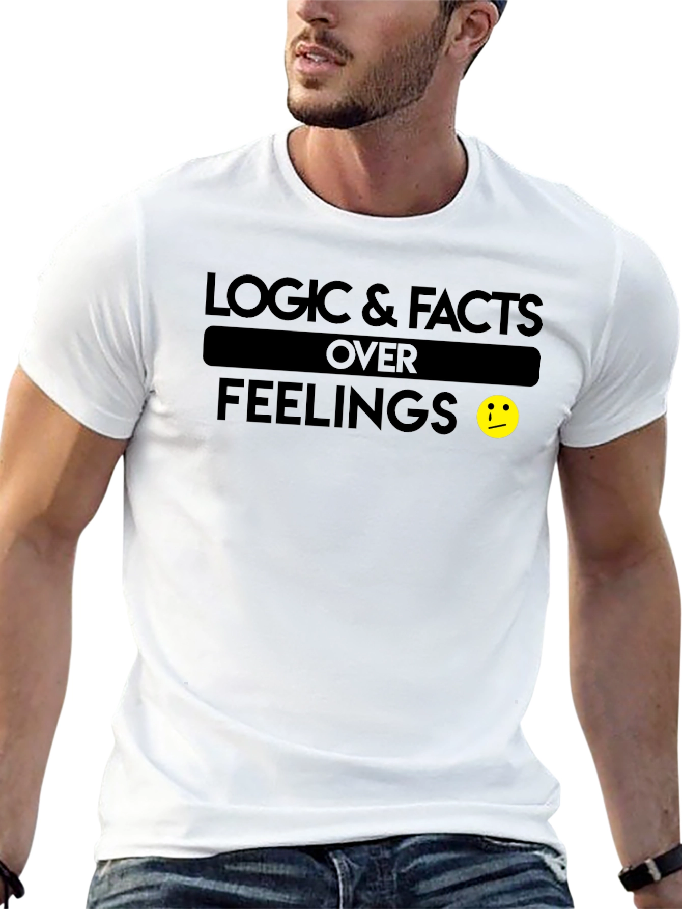 Logic & Facts Over Feelings Graphic T-Shirt