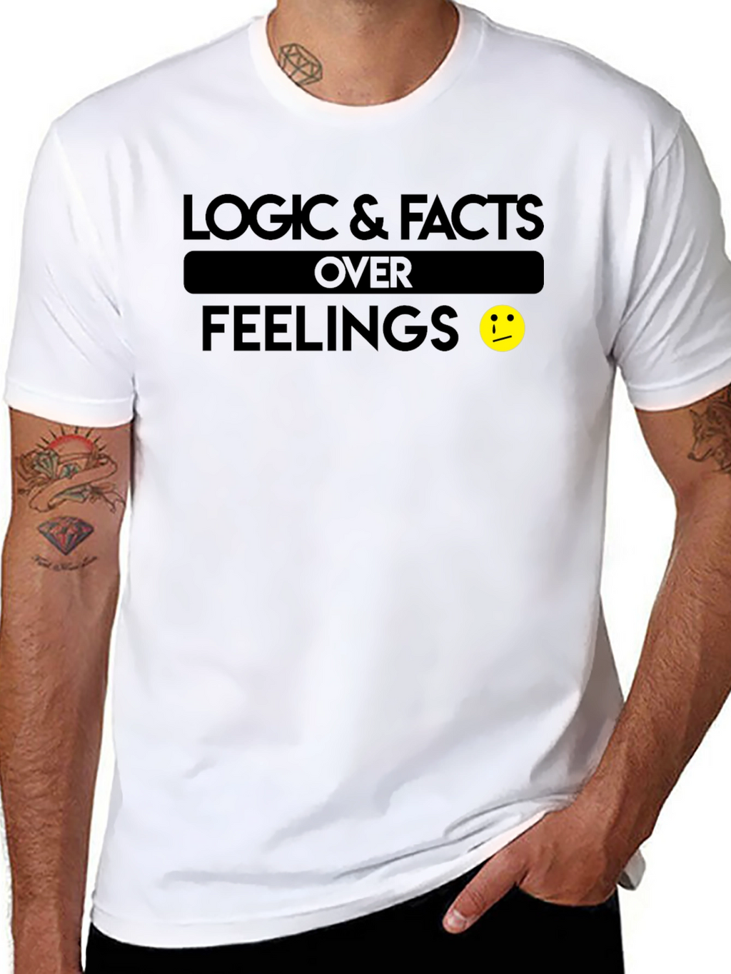 Logic & Facts Over Feelings Graphic T-Shirt