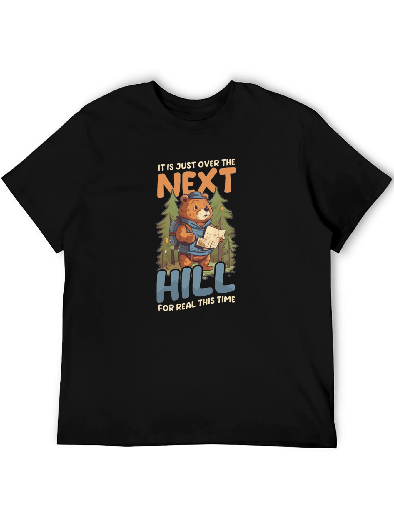 Hiking Bear T-Shirt: Next Hill For Real This Time