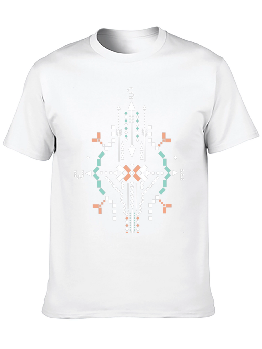 Tribal Geometric Print Black T-Shirt