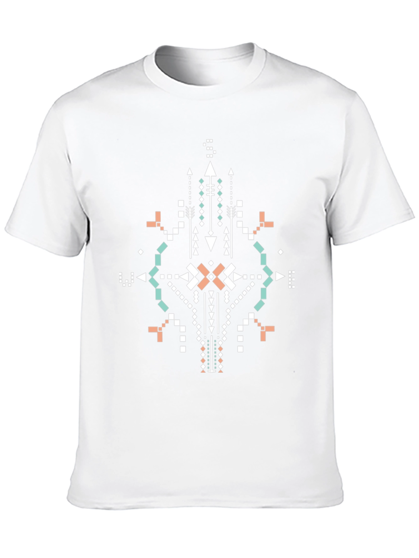 Tribal Geometric Print Black T-Shirt
