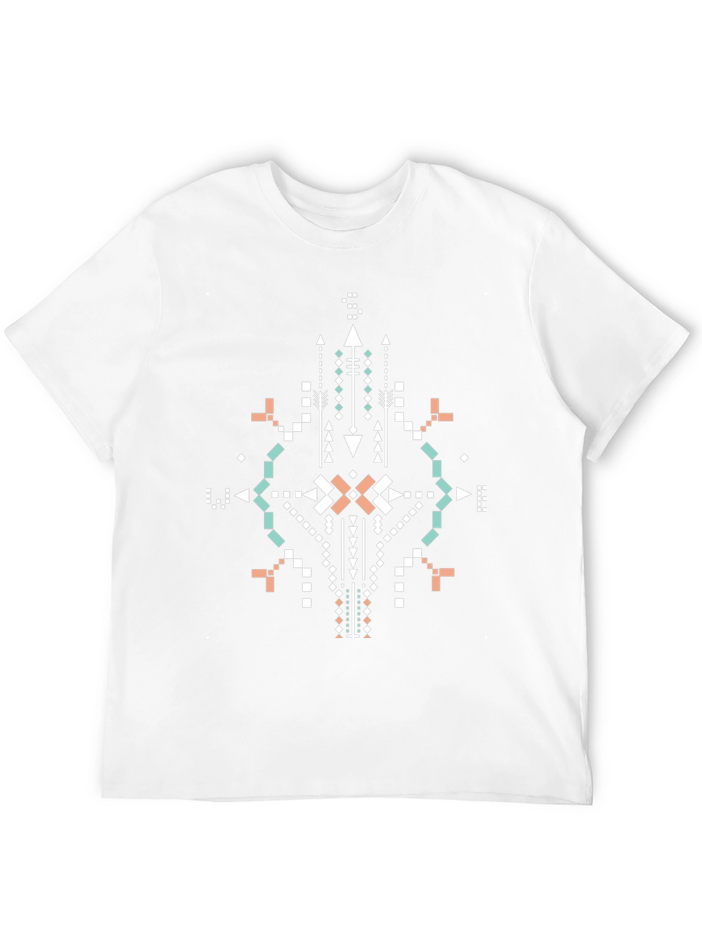 Tribal Geometric Print Black T-Shirt