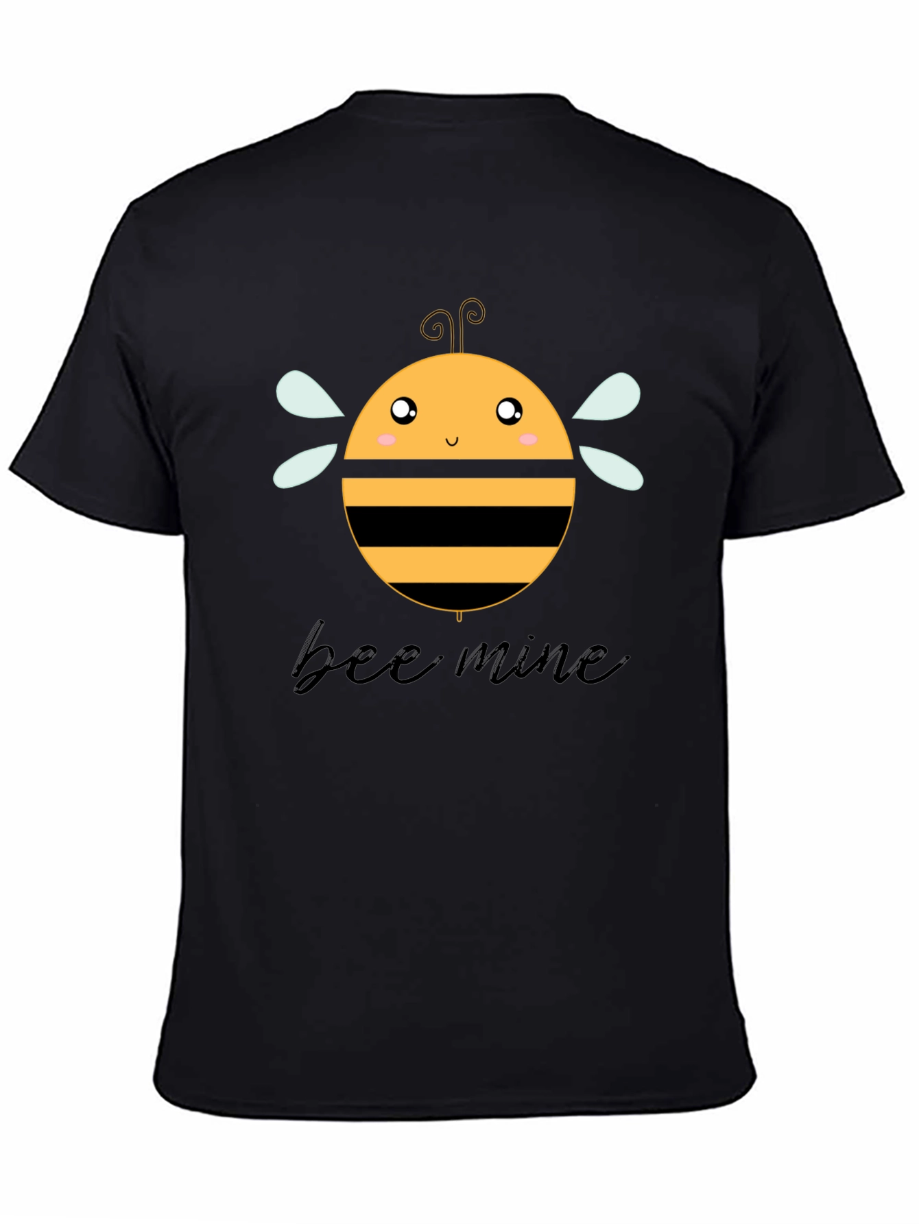 Bee Mine Graphic T-Shirt Black Cotton Tee