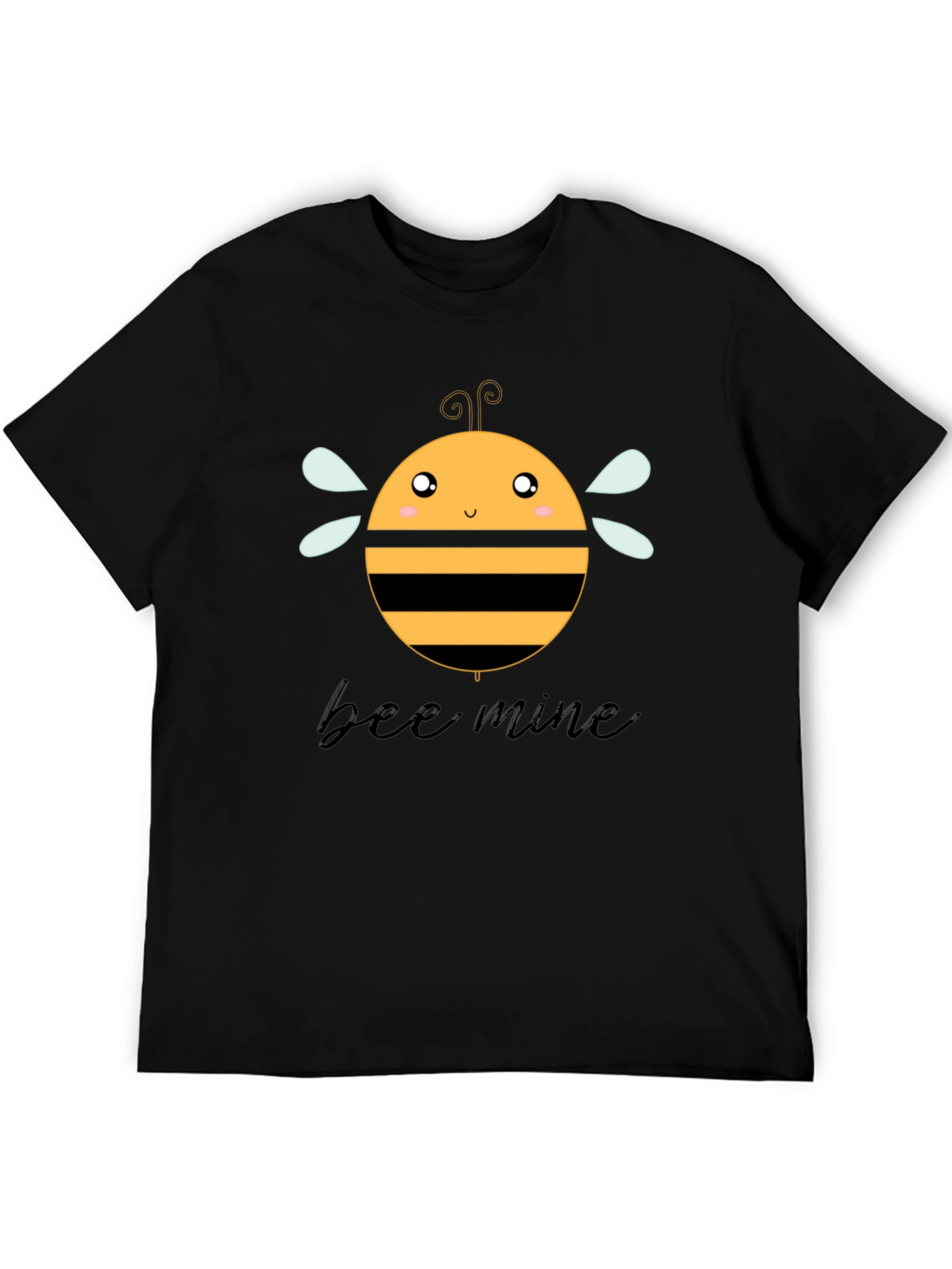 Bee Mine Graphic T-Shirt Black Cotton Tee