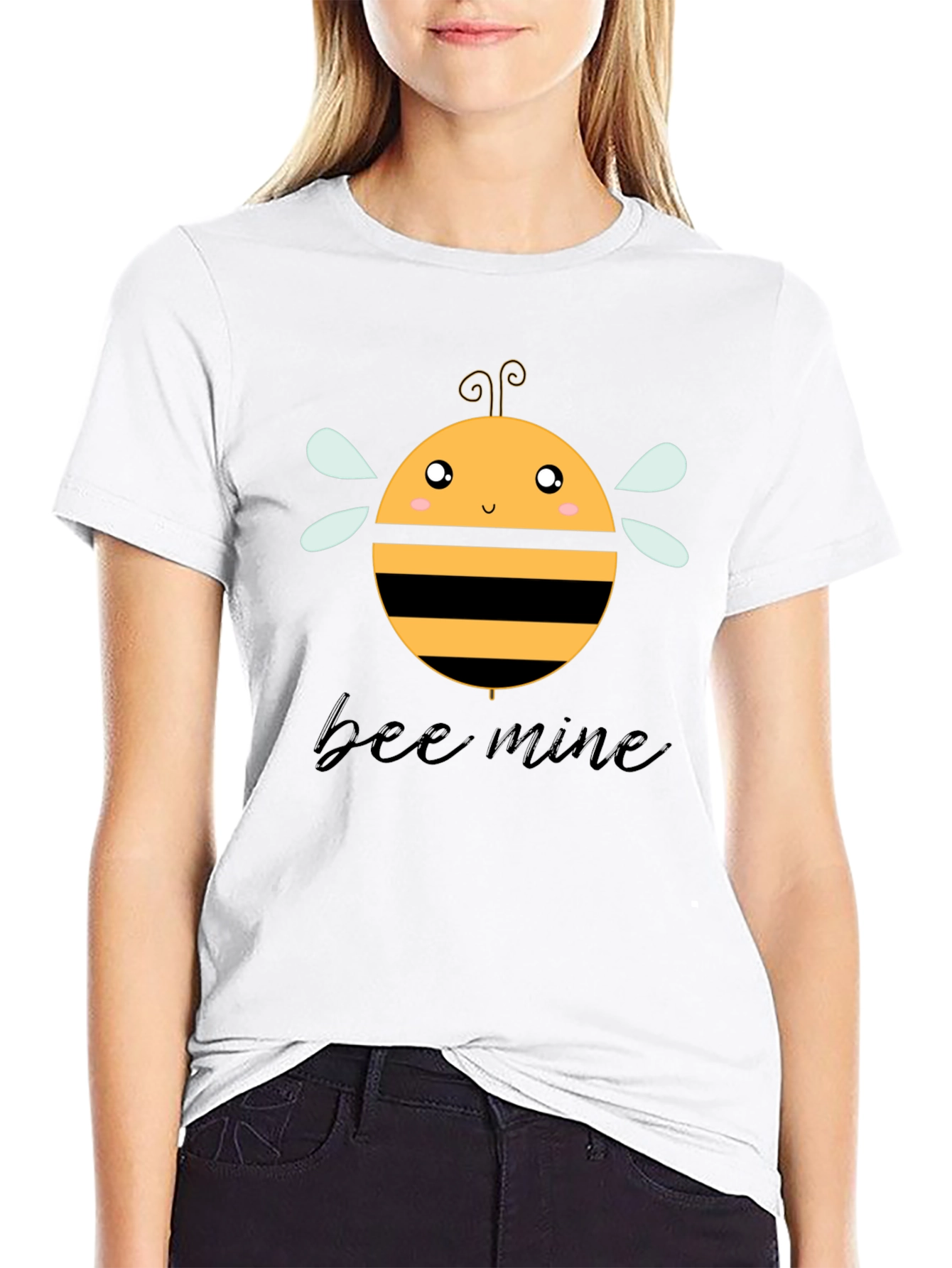 Bee Mine Graphic T-Shirt Black Cotton Tee