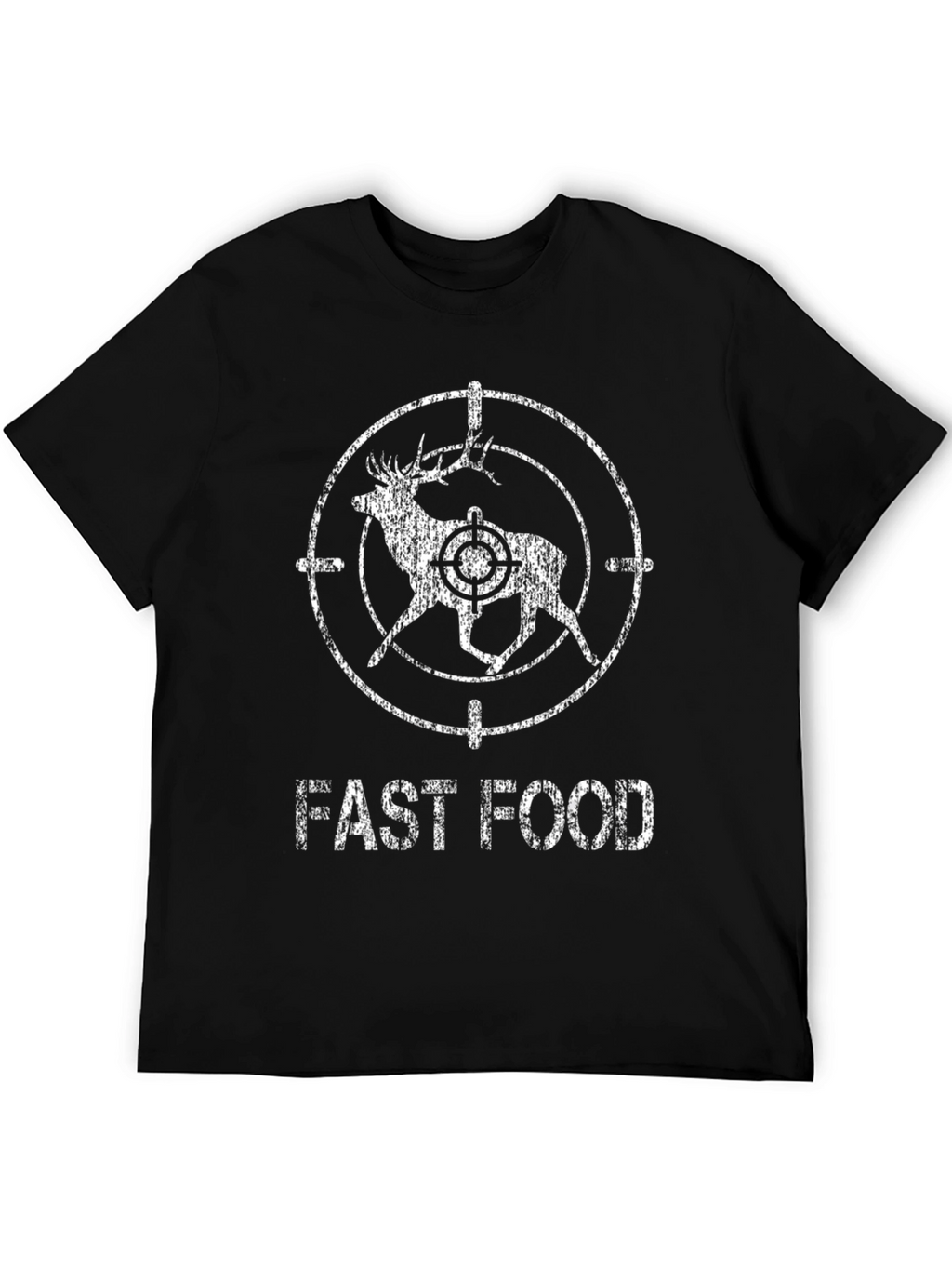 Fast Food Deer Hunting T-Shirt - Black