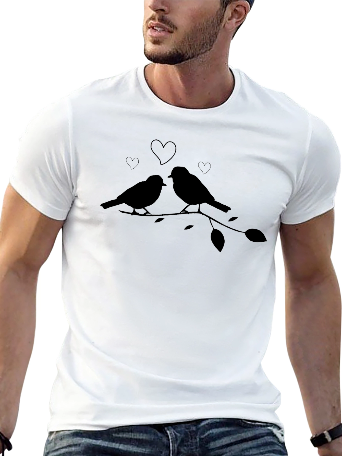Love Birds Graphic Tee - Black T-Shirt