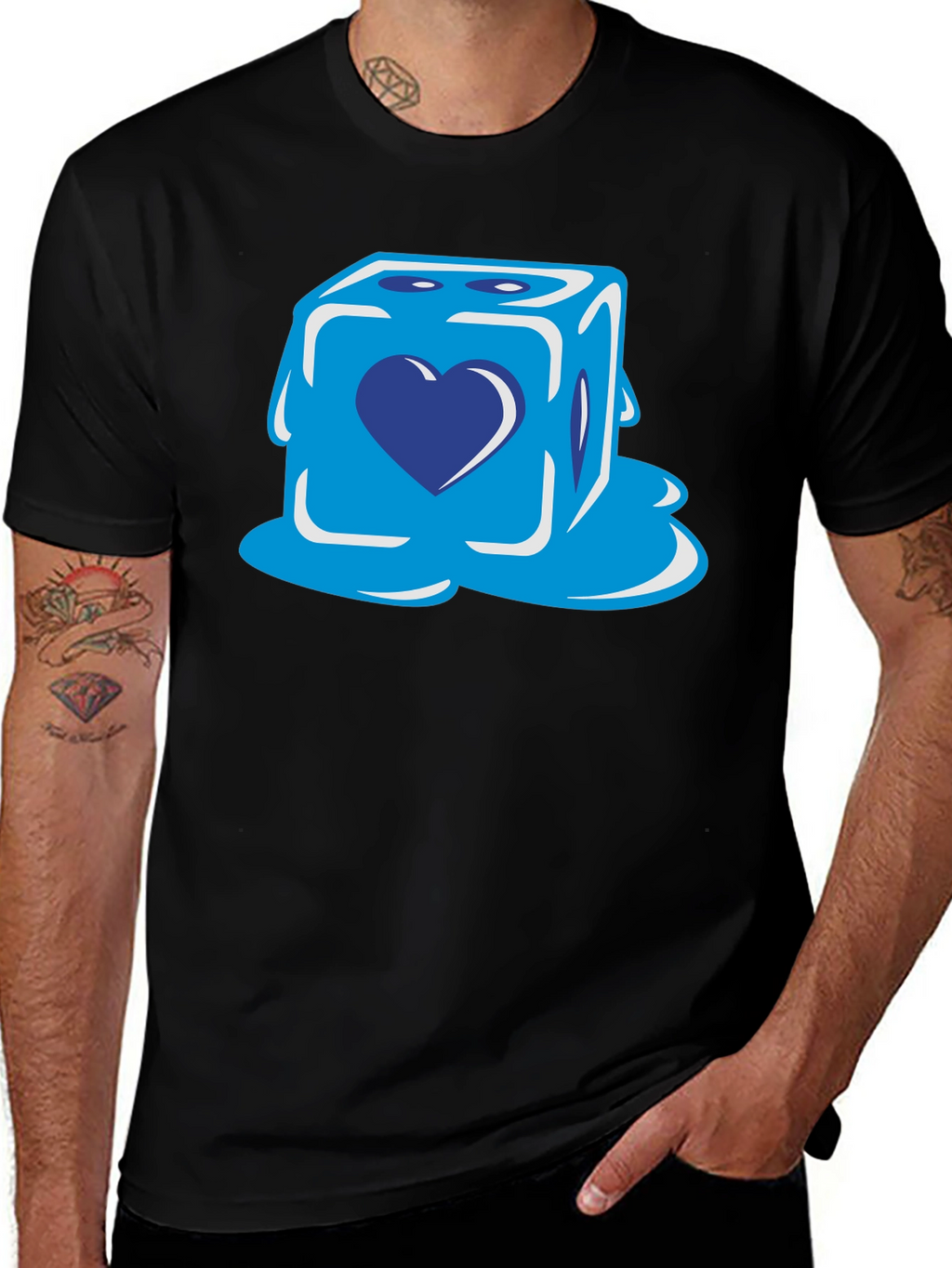 Heart Dice Graphic T-Shirt - Stylish & Unique Design
