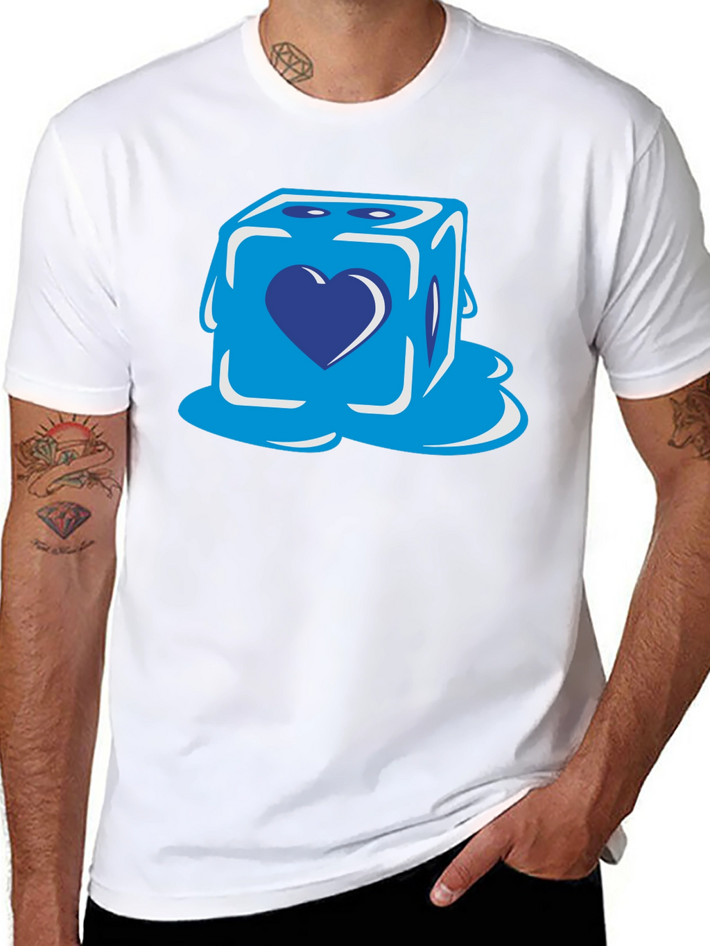 Heart Dice Graphic T-Shirt - Stylish & Unique Design