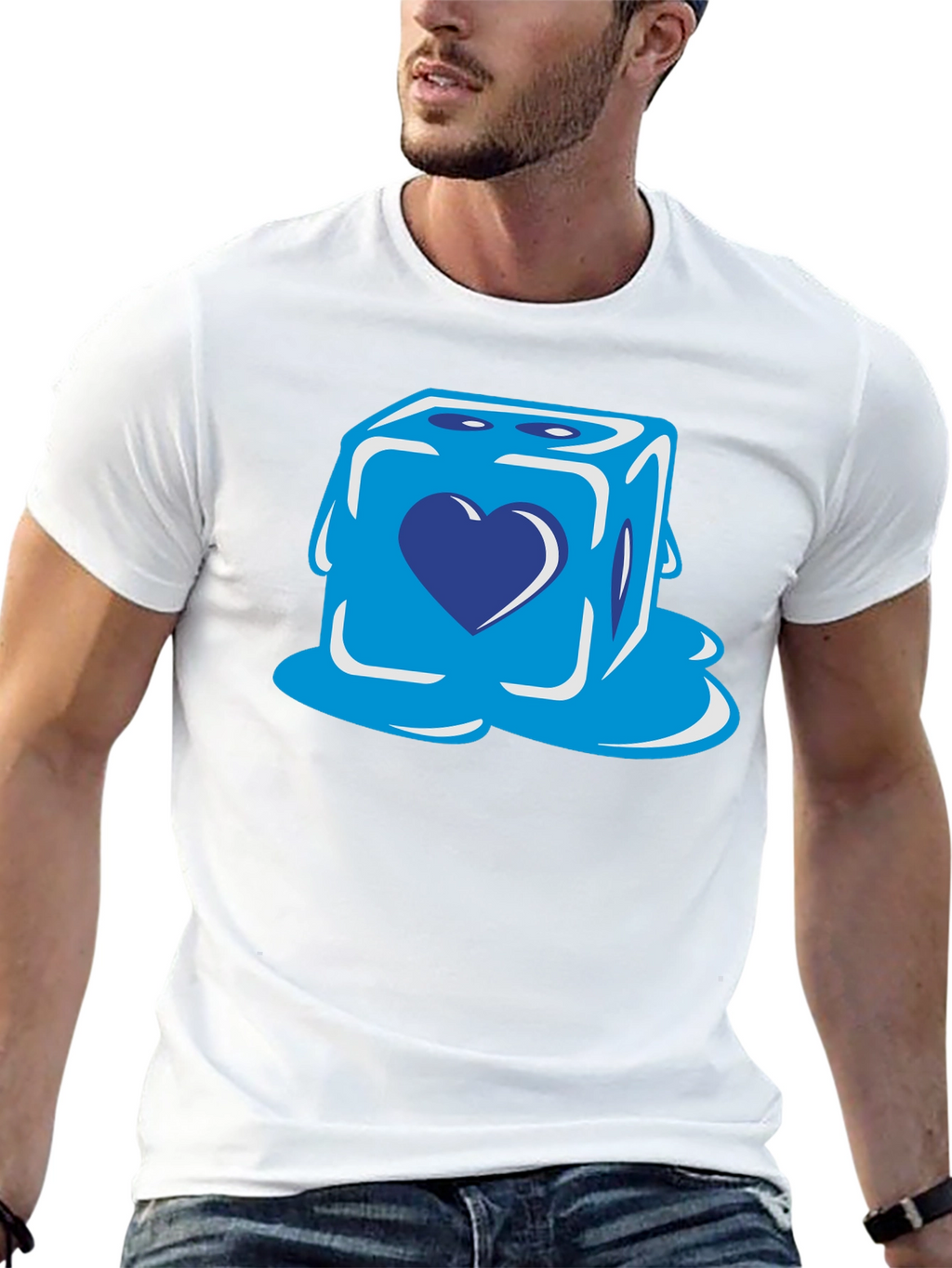 Heart Dice Graphic T-Shirt - Stylish & Unique Design