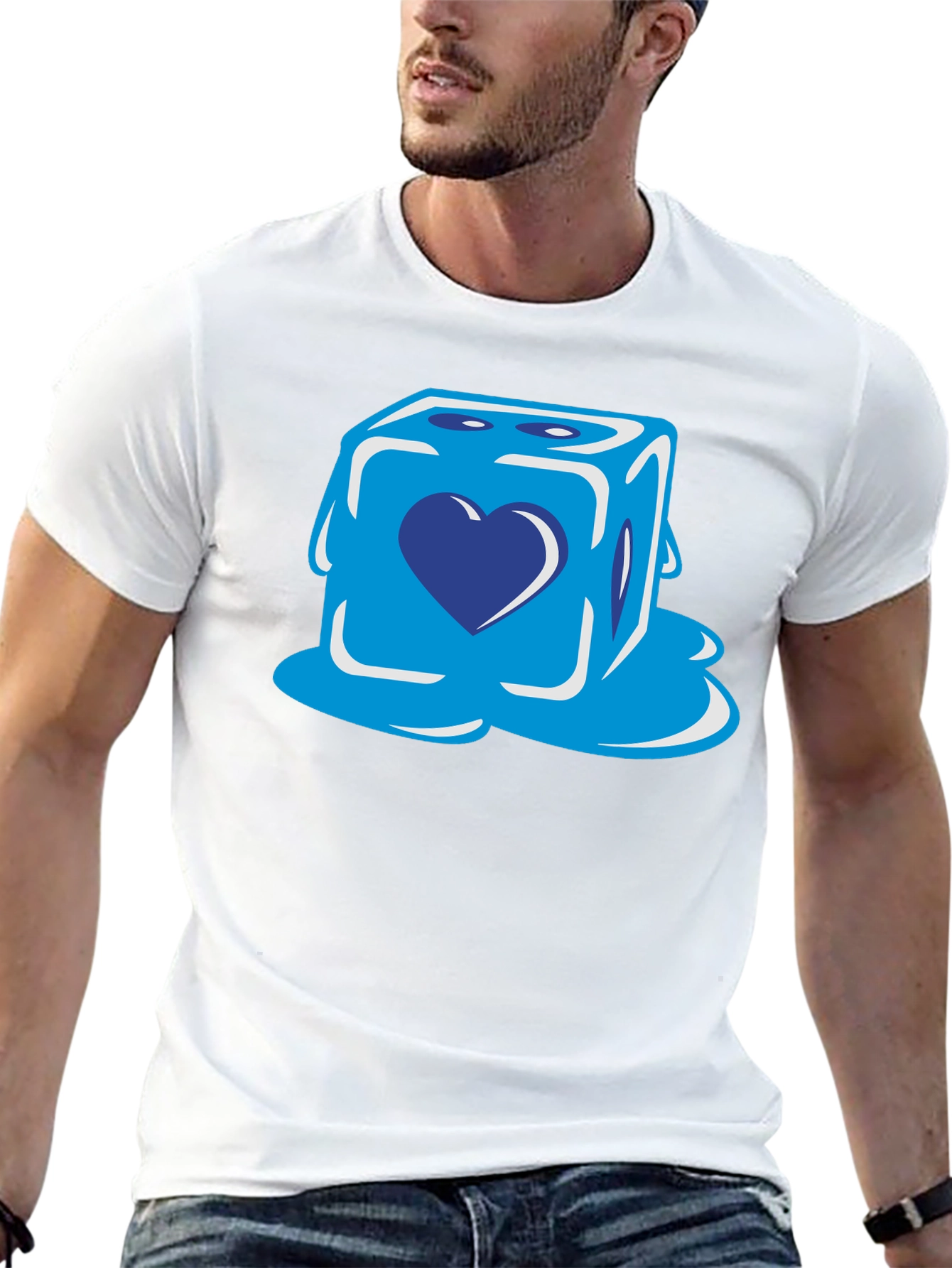 Heart Dice Graphic T-Shirt - Stylish & Unique Design
