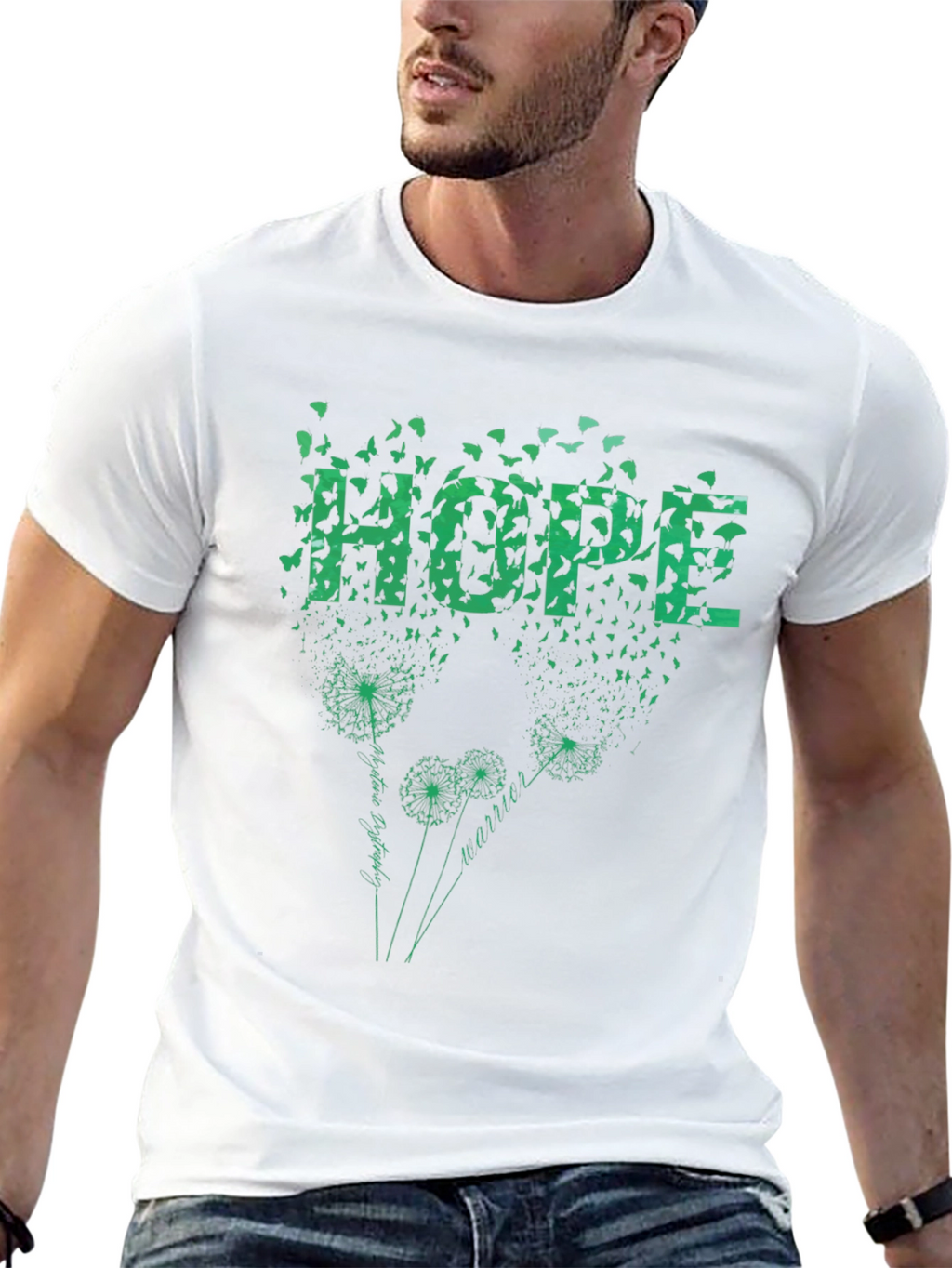 Hope Dandelion T-Shirt - Butterfly Design