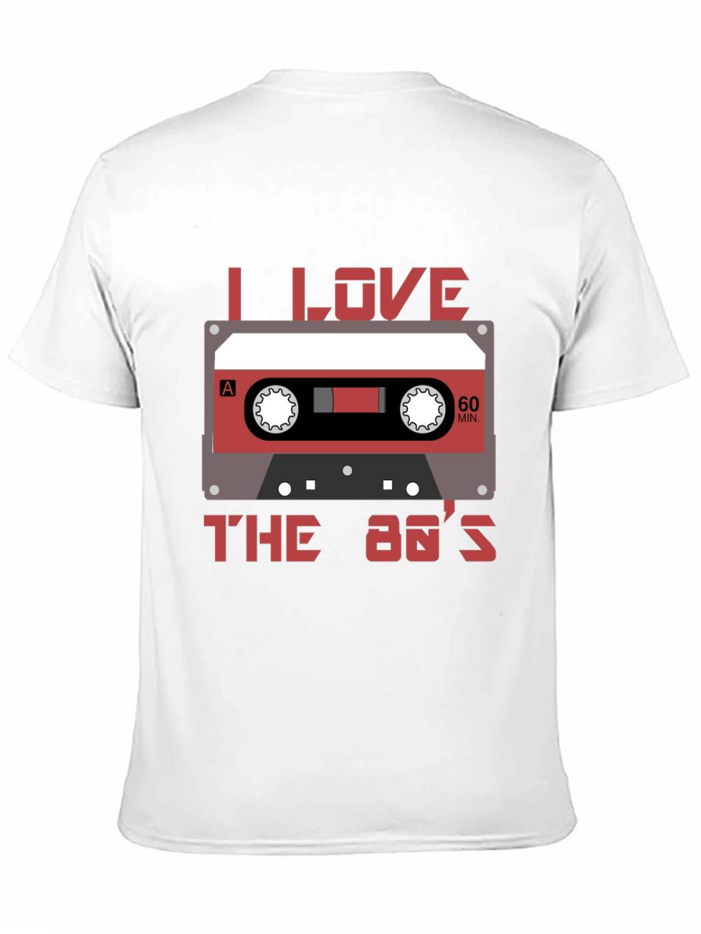 I Love The 80s Cassette Tape Black T-Shirt