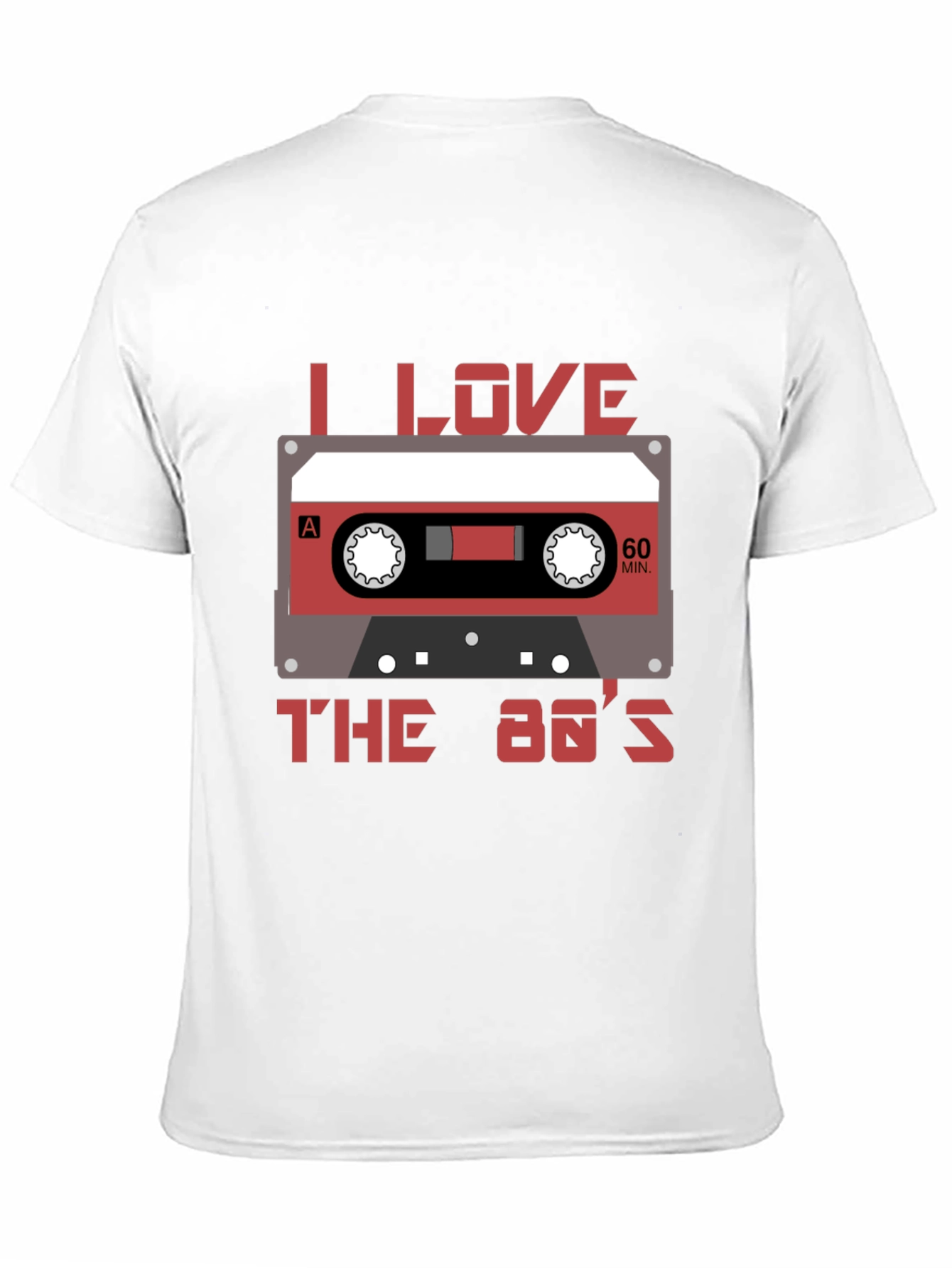 I Love The 80s Cassette Tape Black T-Shirt