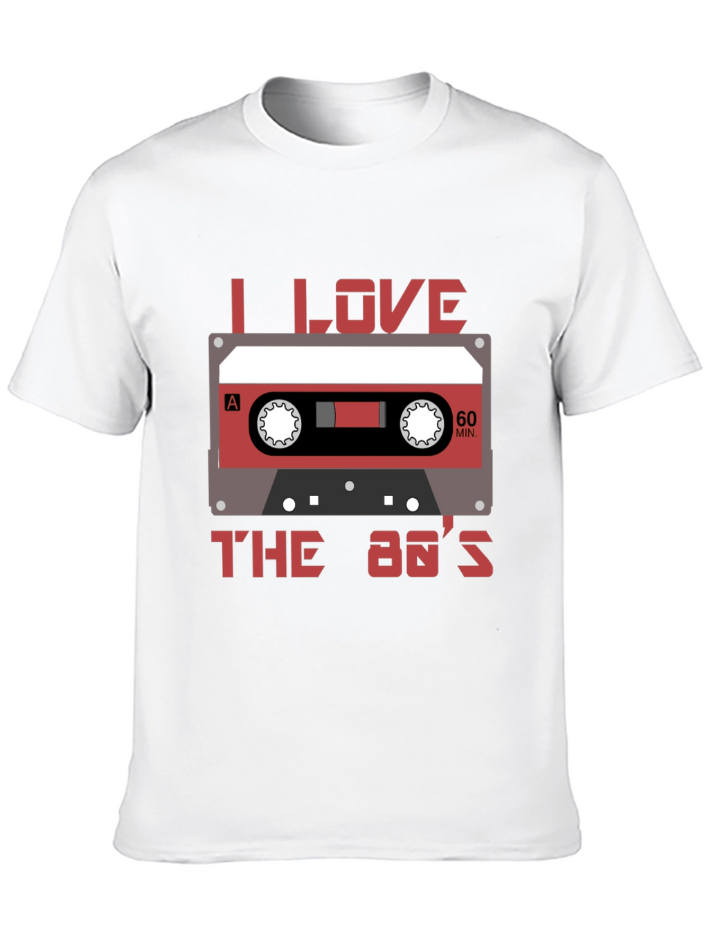 I Love The 80s Cassette Tape Black T-Shirt