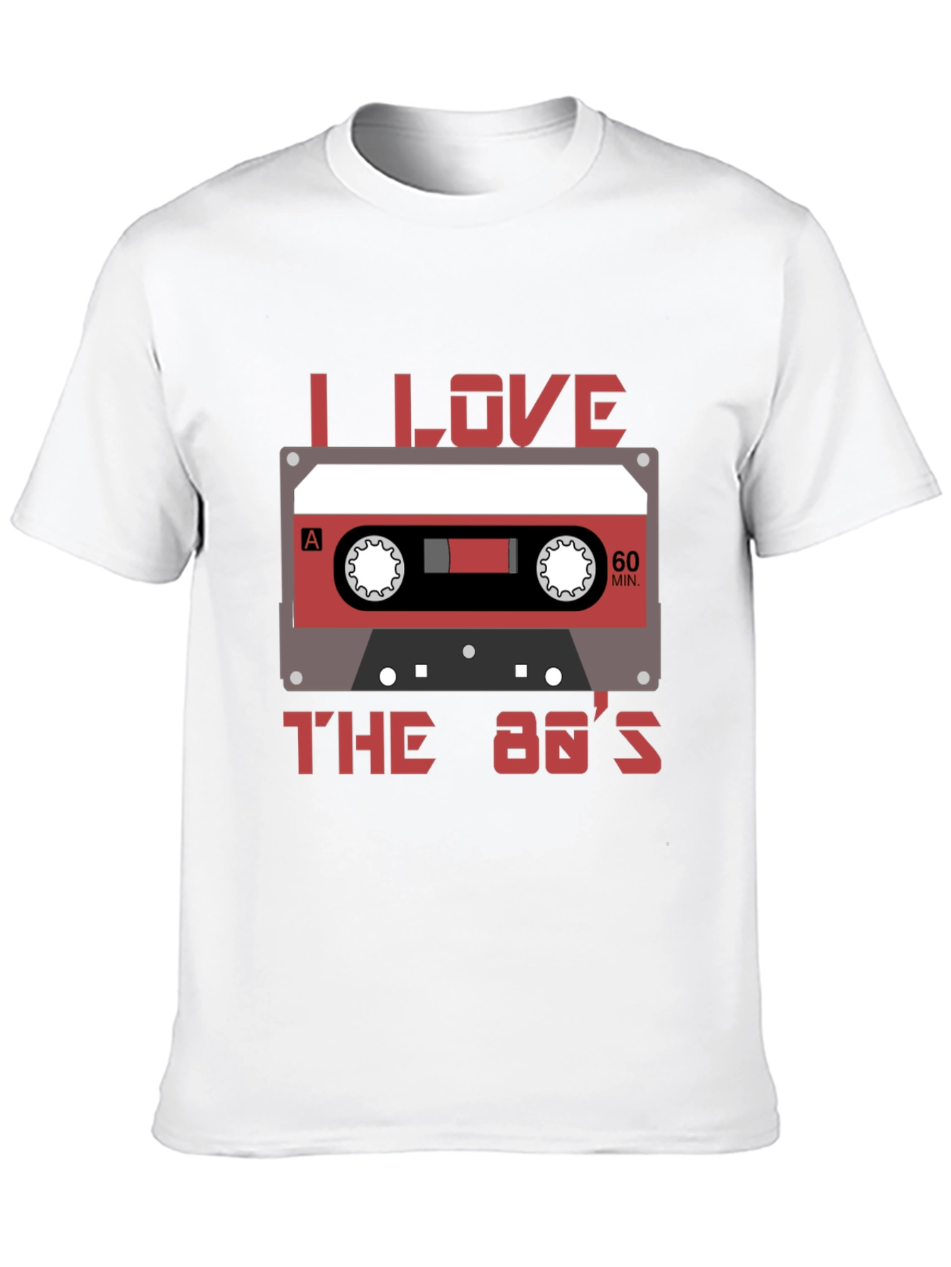 I Love The 80s Cassette Tape Black T-Shirt