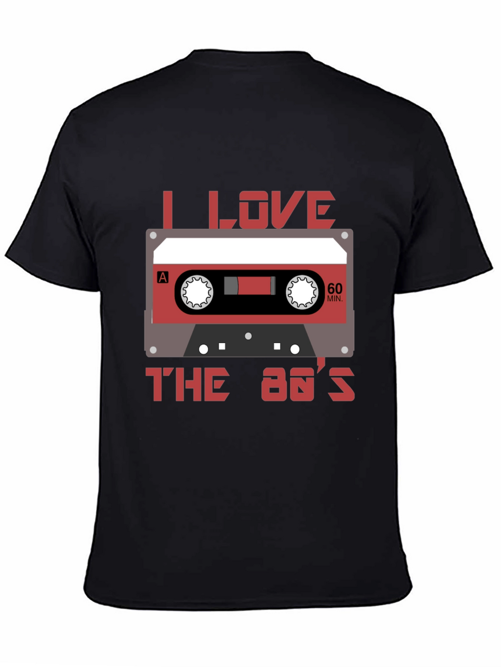 I Love The 80s Cassette Tape Black T-Shirt
