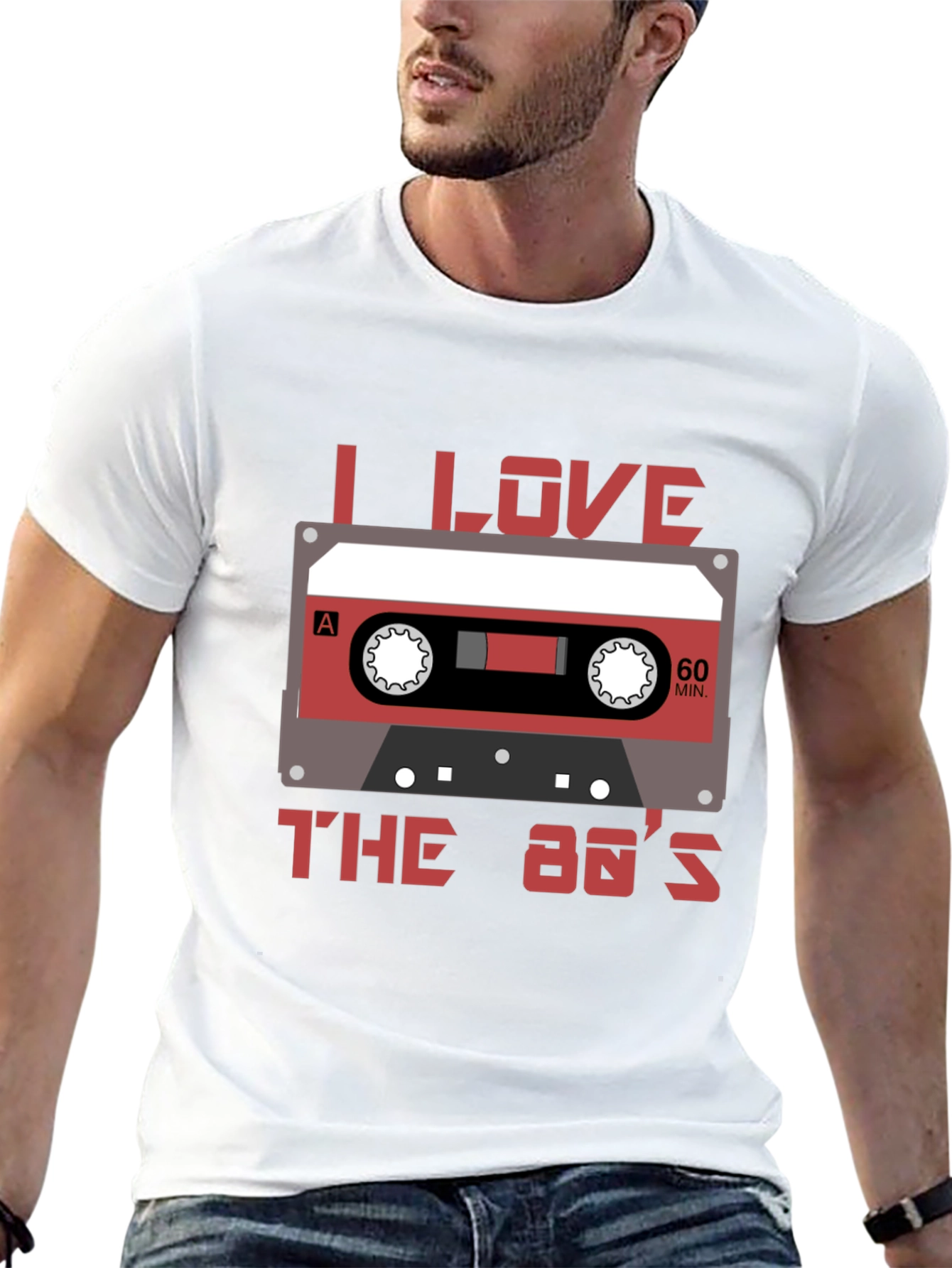 I Love The 80s Cassette Tape Black T-Shirt