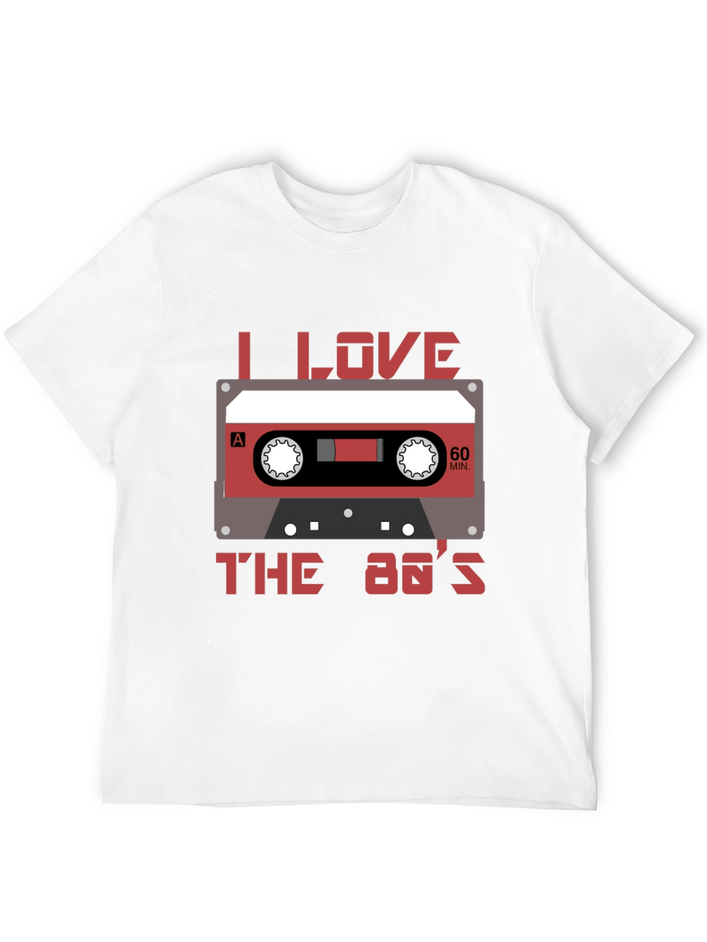 I Love The 80s Cassette Tape Black T-Shirt