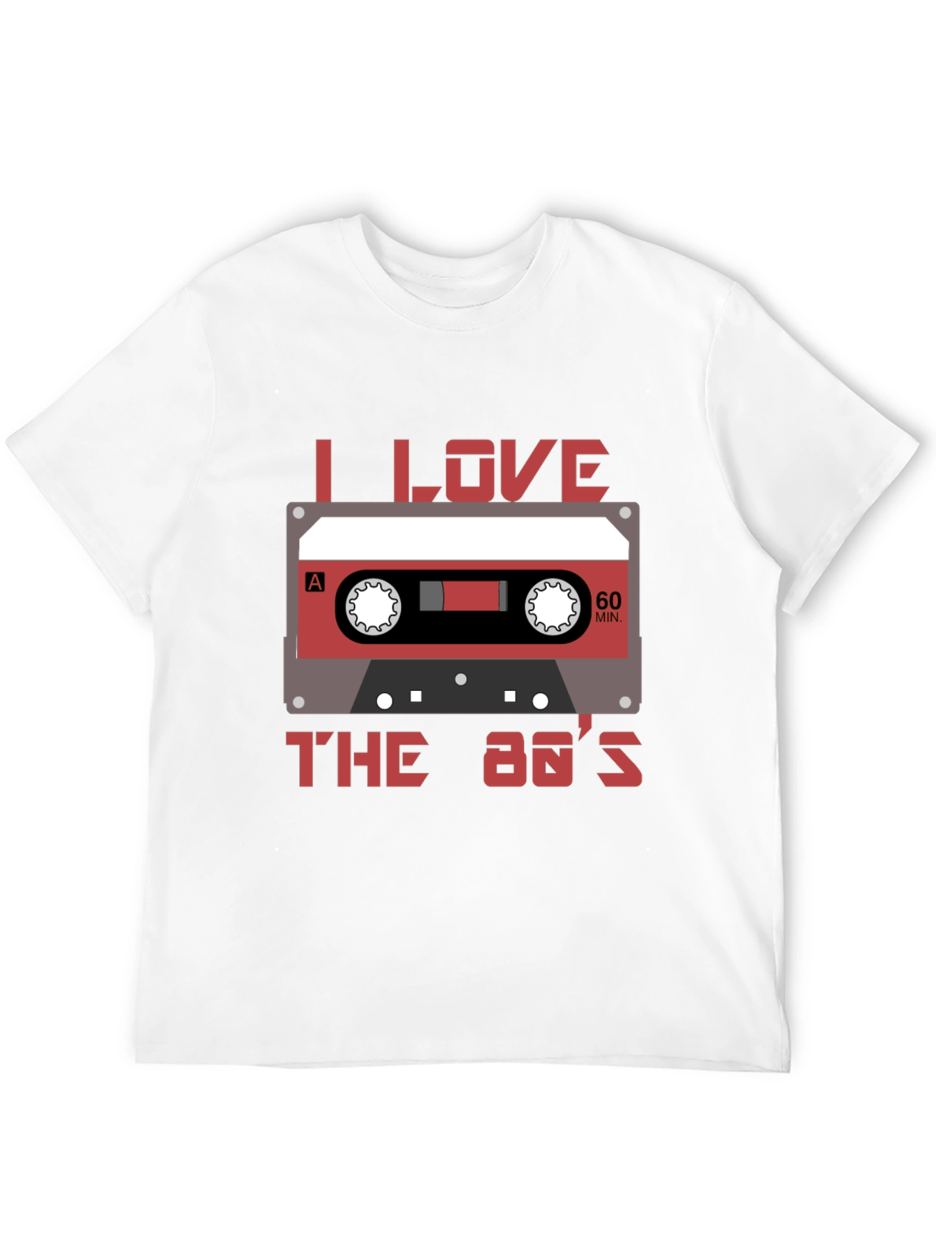 I Love The 80s Cassette Tape Black T-Shirt