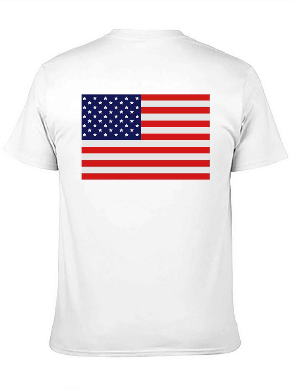 American Flag Graphic Tee - Black Crew Neck Shirt