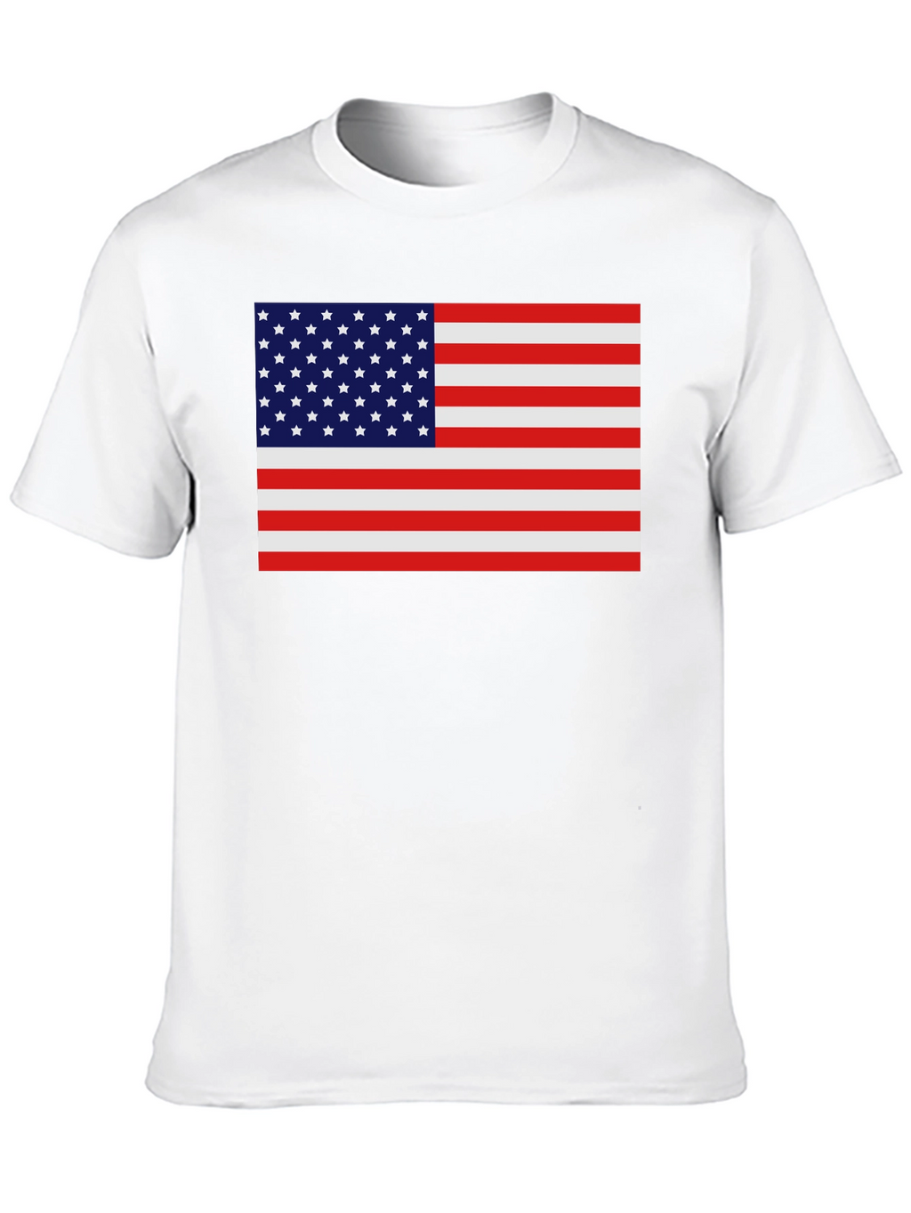 American Flag Graphic Tee - Black Crew Neck Shirt