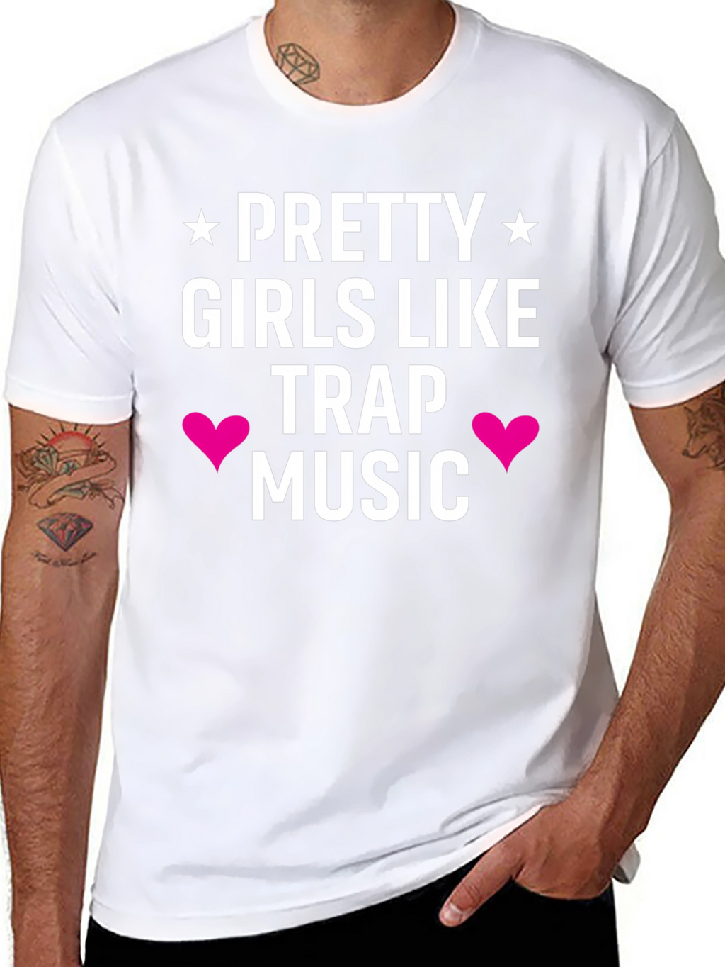 Pretty Girls Like Trap Music Black Tee